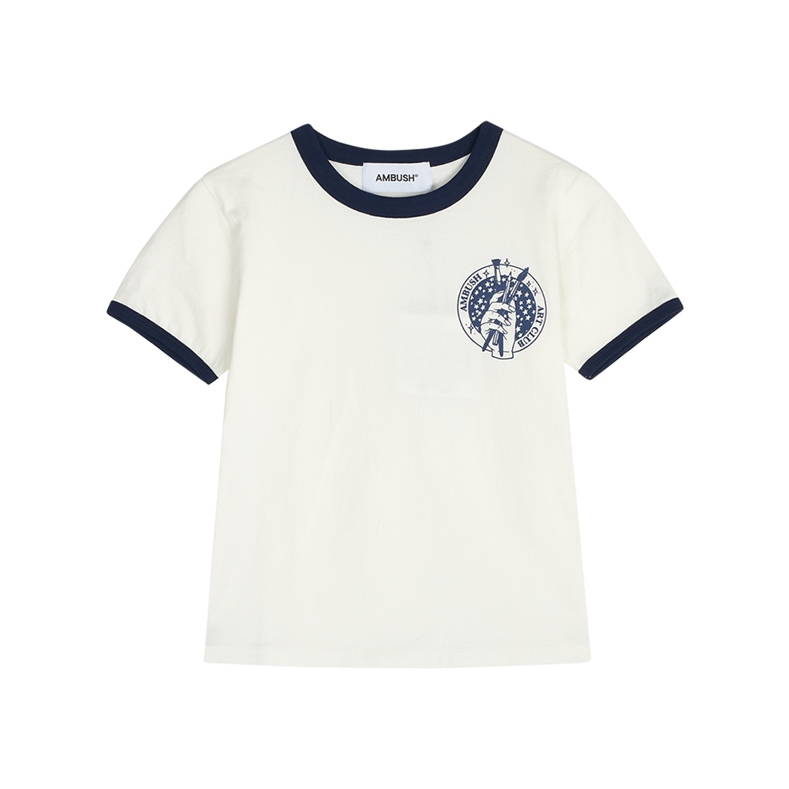 KW5BTSSAH07WT Ambush Women Art Club Fitted T-Shirt White - 25SS