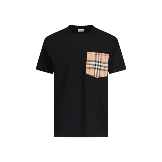 Burberry Check Pocket T-Shirt Black