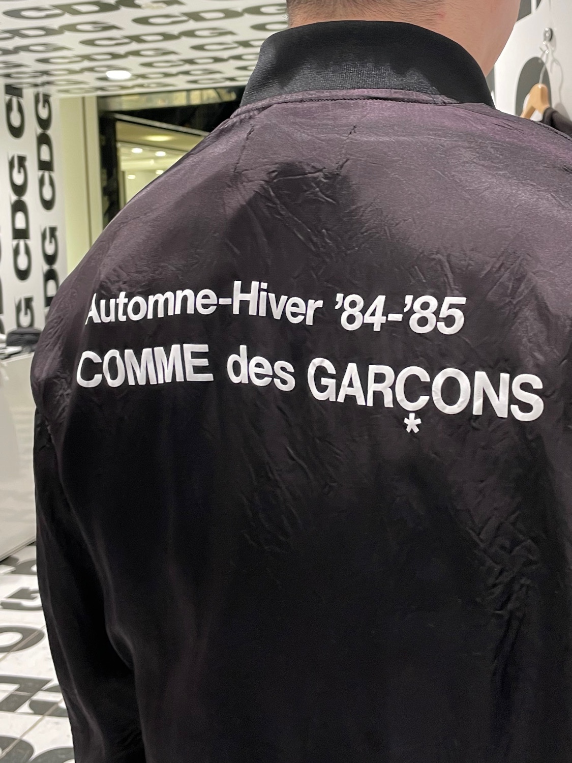 CDG '84-85 Staff Blouson Black 착용 스타일