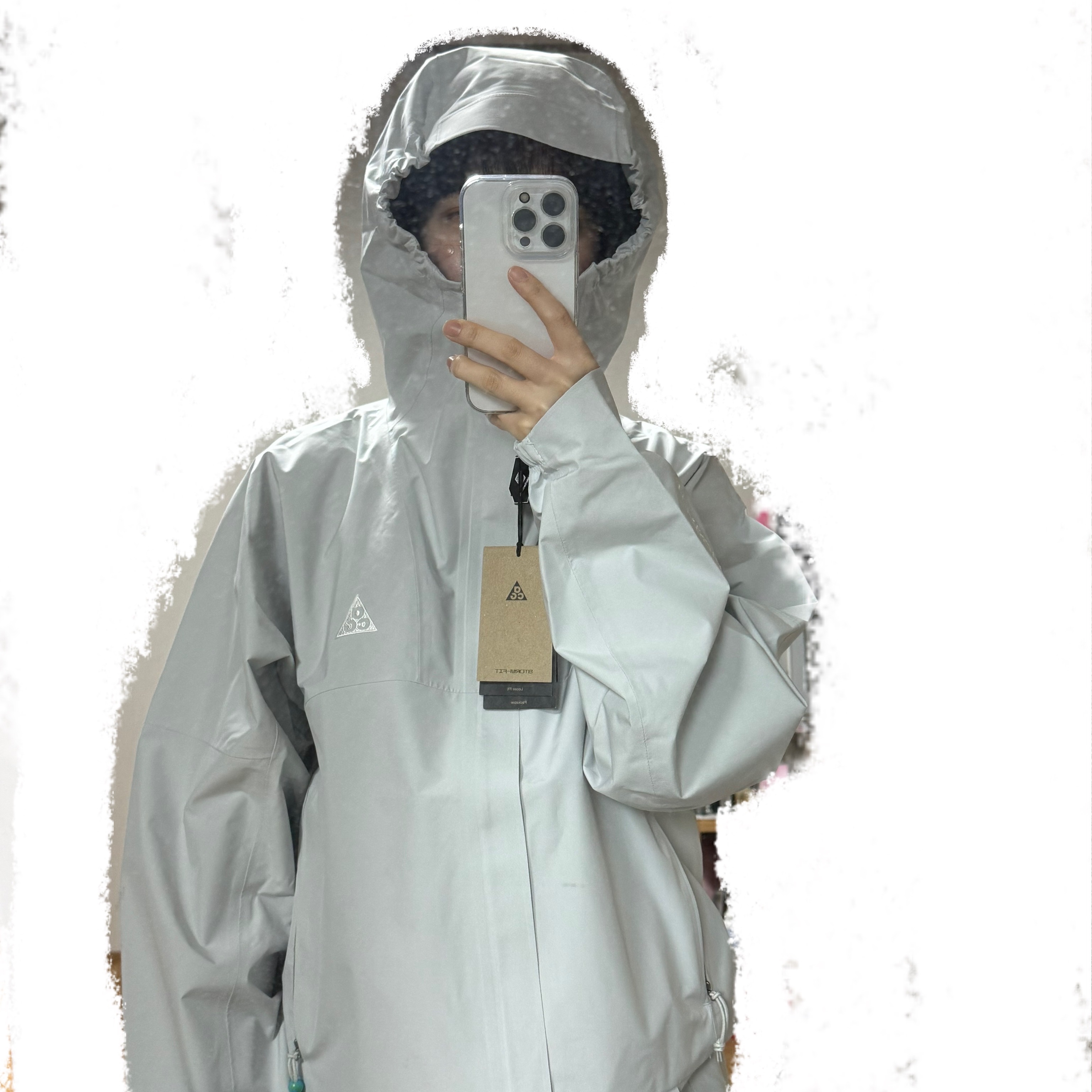 Nike ACG Storm-Fit ADV Cascade Rains Full Zip Jacket Photon Dust - Asia 착용 스타일