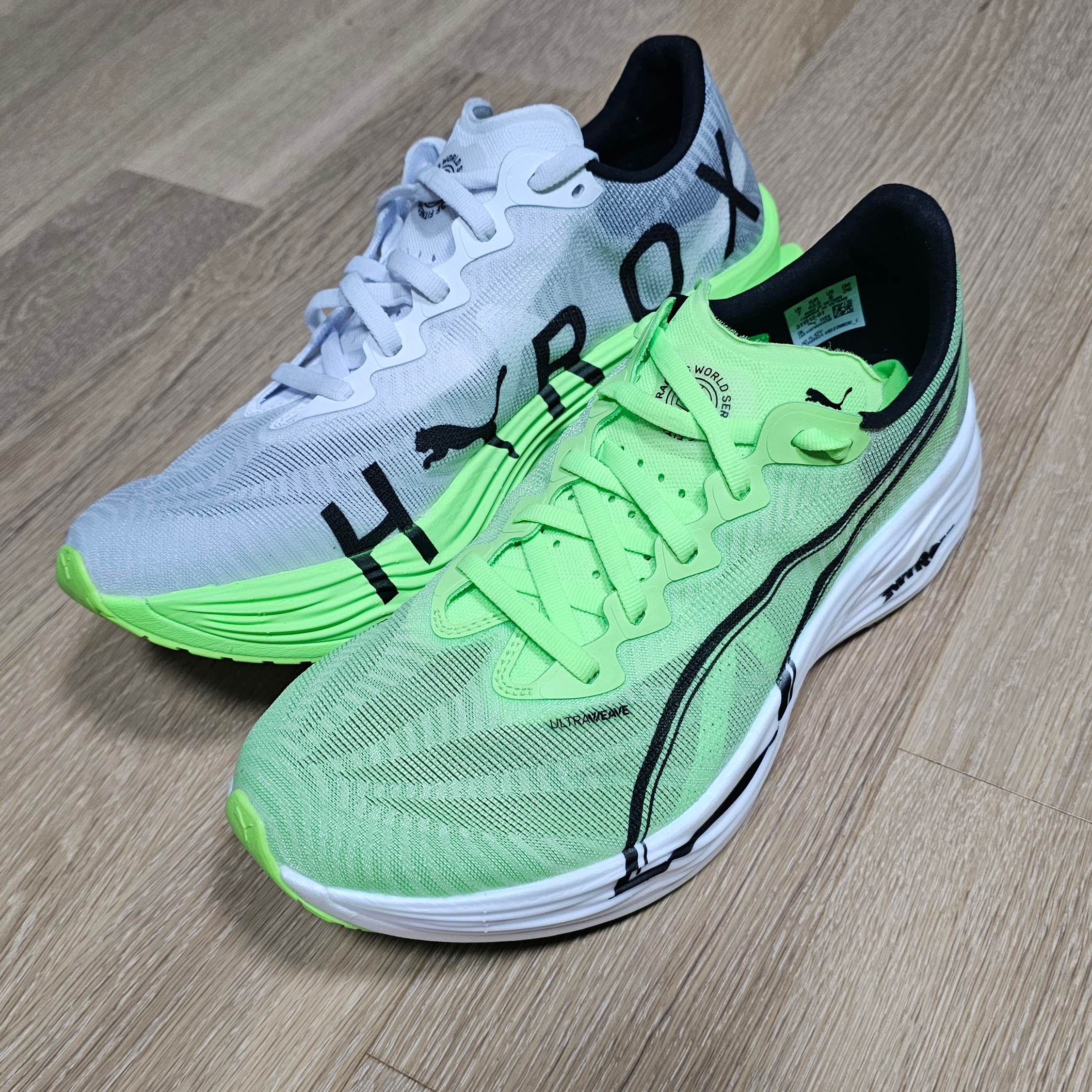 Puma x Hyrox Deviate Nitro Elite 3 Green Glare 착용 스타일