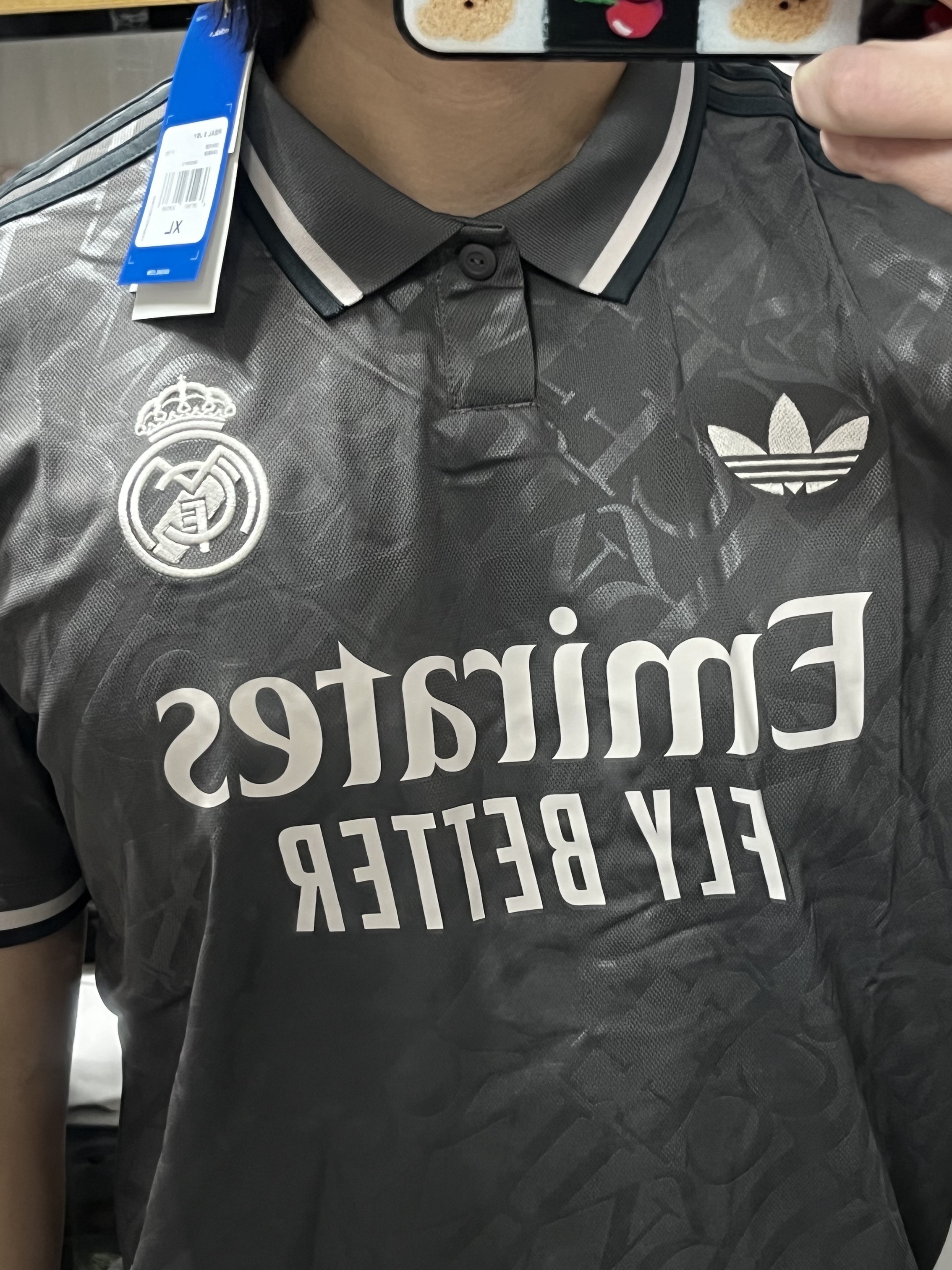 Adidas Real Madrid 2024/25 3rd Jersey Charcoal - KR Sizing (Non Marking Ver.) 착용 스타일 - 4
