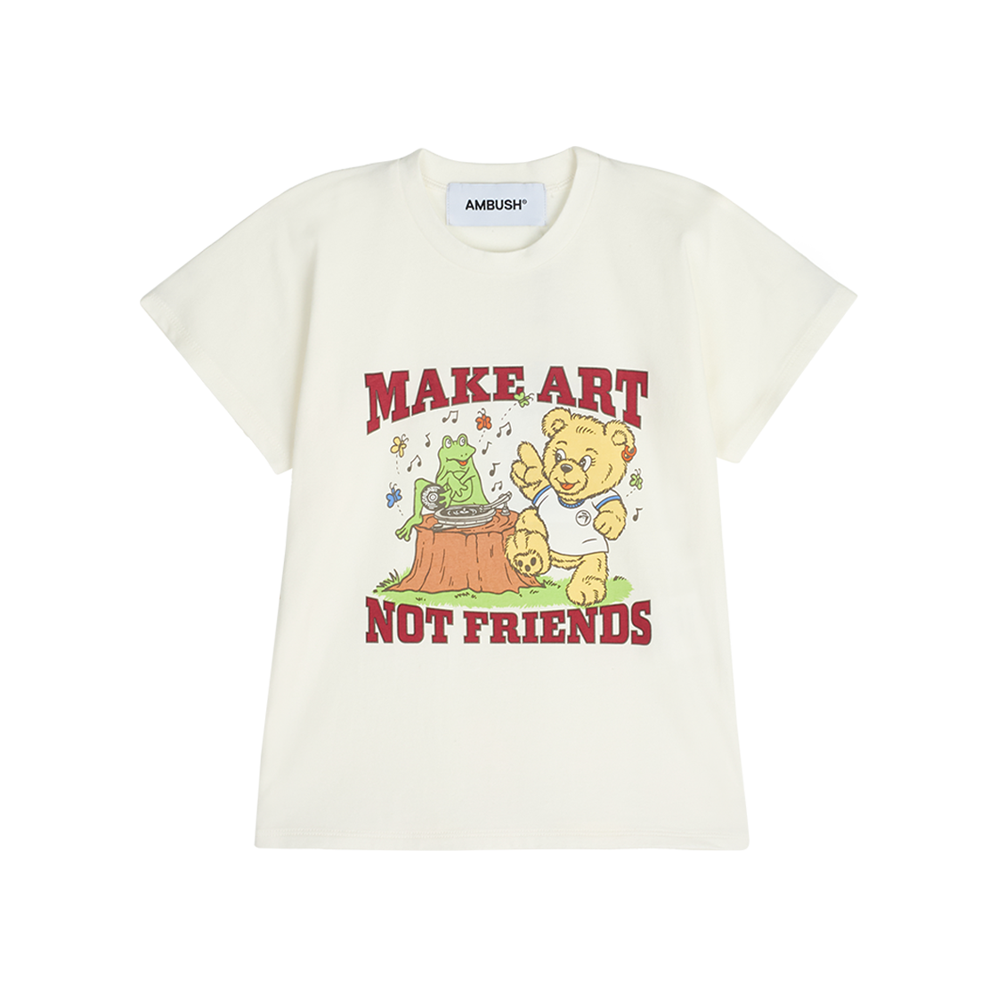 KW5BTSSAH06WT Ambush Women Make Art Baby T-Shirt White - 25SS