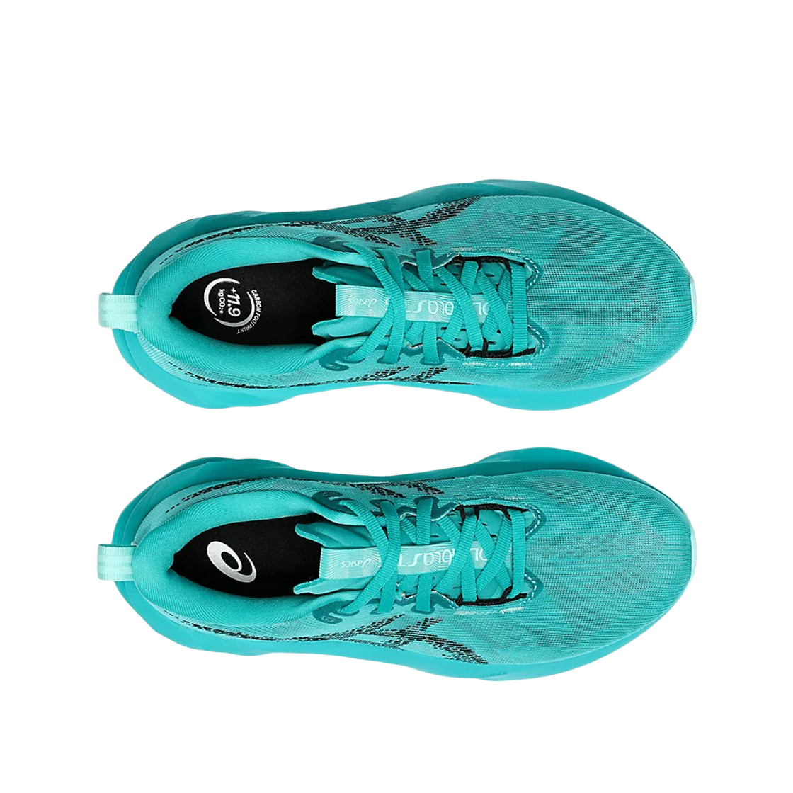 (W) 아식스 노바블라스트 5 웨이브 틸 블랙((W) Asics Novablast 5 Wave Teal Black) - 2