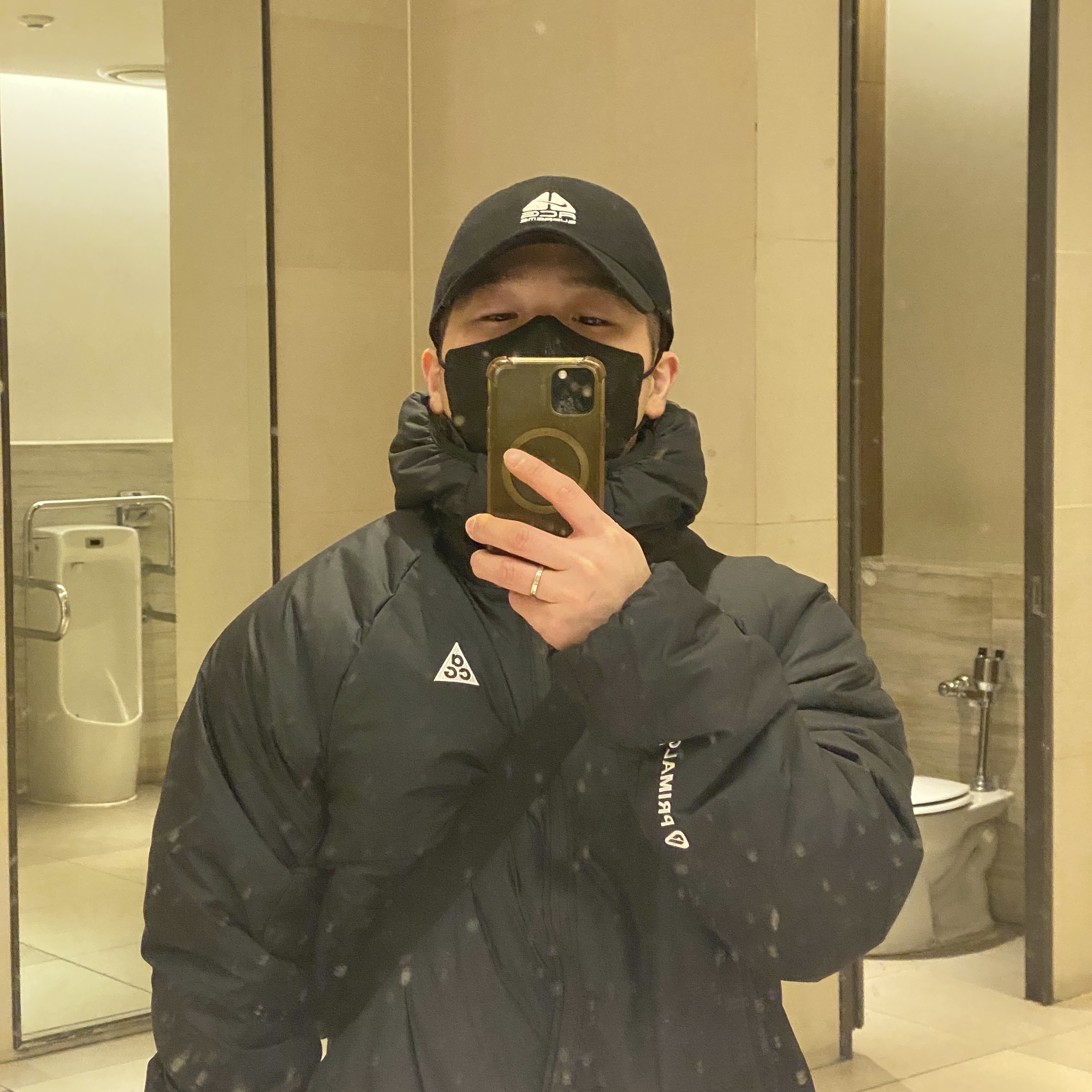 Supreme x Nike ACG Denim 6-Panel Black - 22FW, Nike ACG Rope De Dope Primaloft Therma-Fit Jacket Black Summit White - Asia 착용 스타일