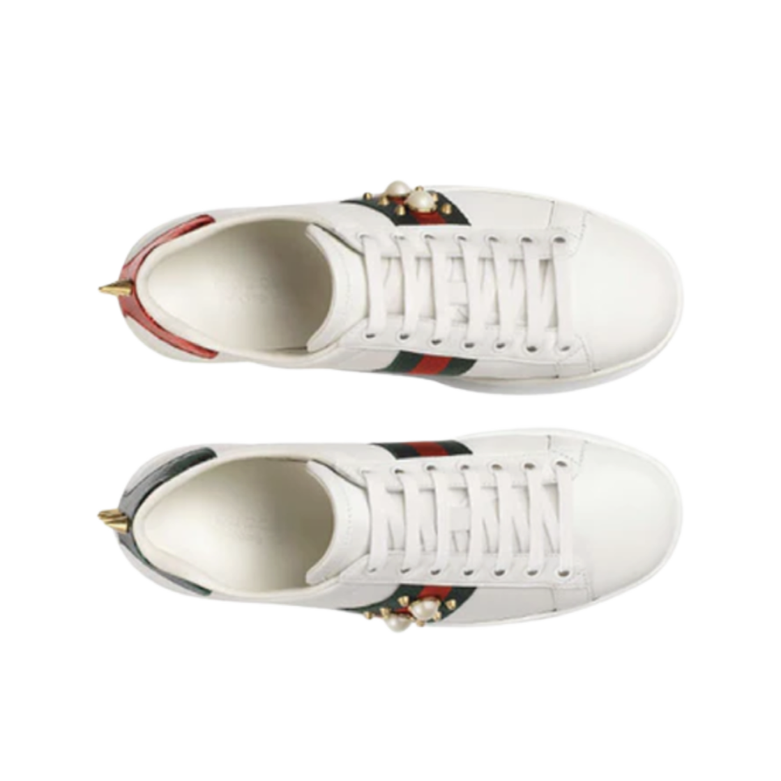 (W) 구찌 에이스 스터드 펄 스니커즈 화이트((W) Gucci Ace Stud Pearl Sneakers White) - 2