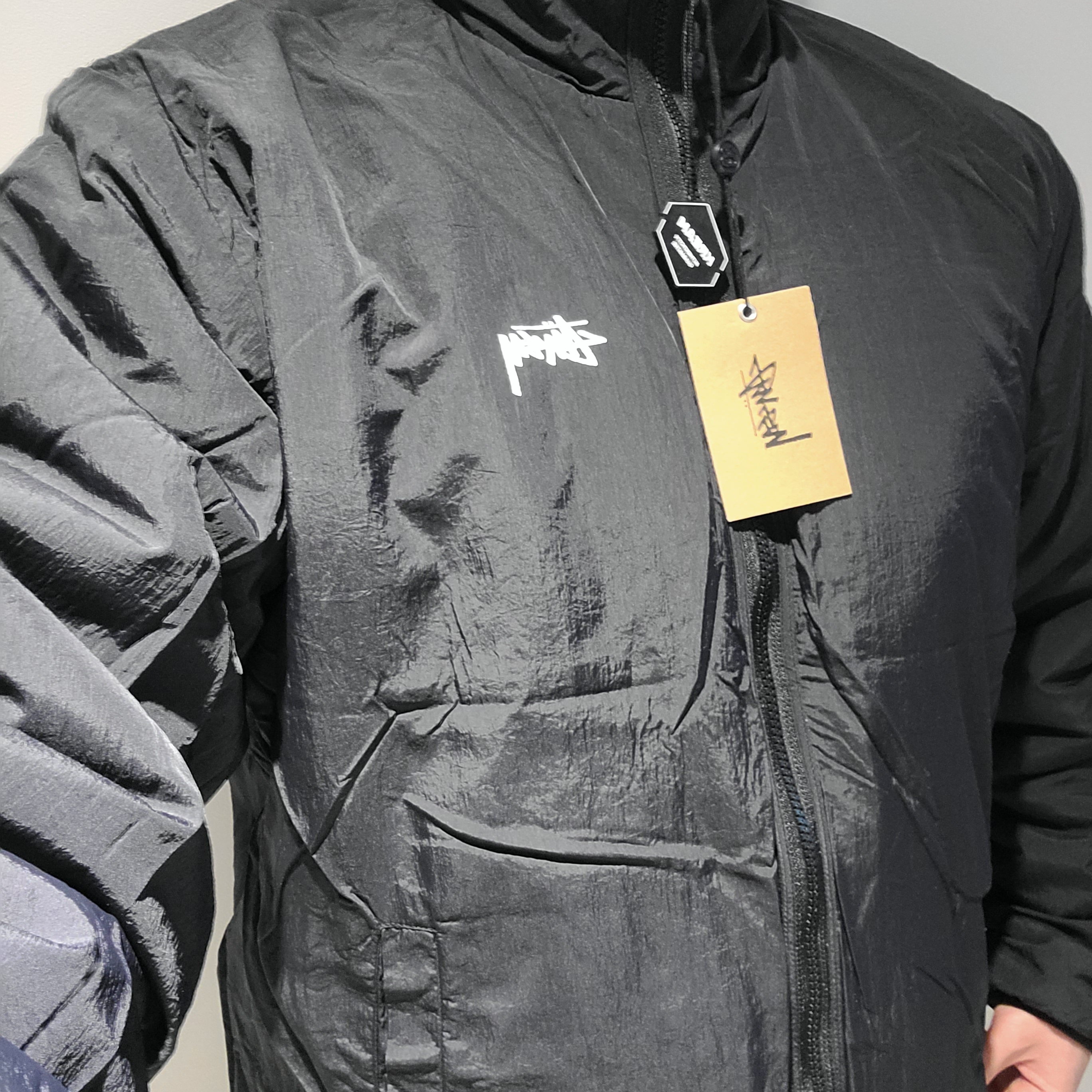 Stussy Sherpa Reversible Jacket Beige 착용 스타일 - 3