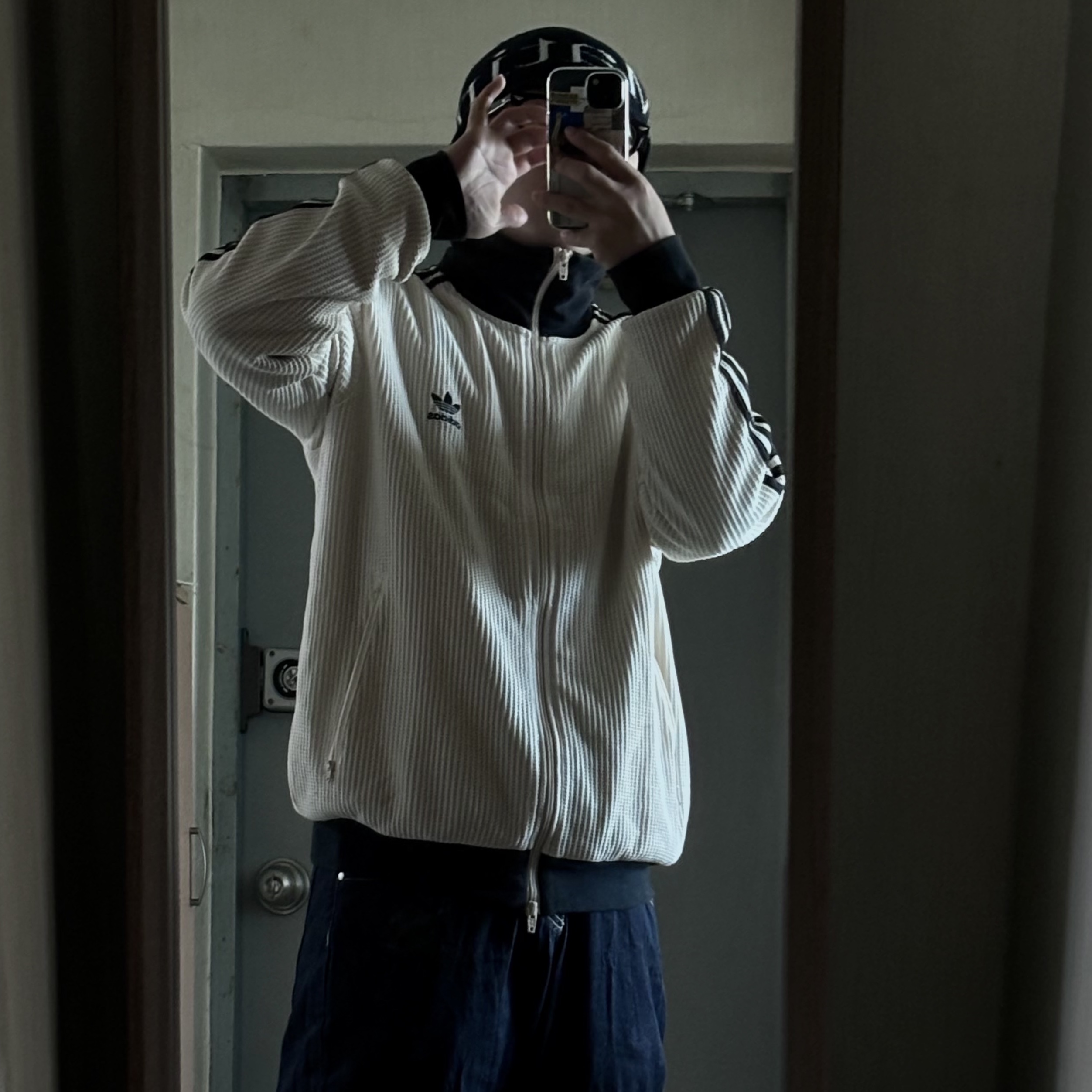 Adidas Waffle Beckenbauer Track Top Wonder White - KR Sizing 착용 스타일