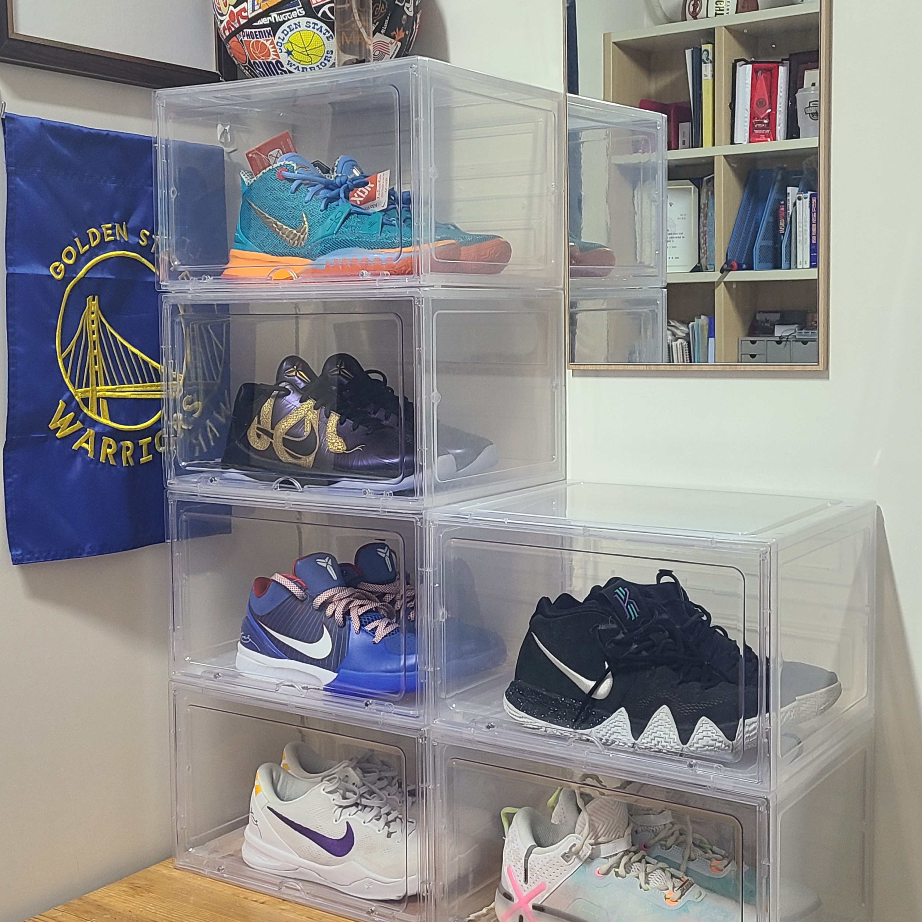 Nike x Concepts Kyrie 7 EP Horus, Nike Kyrie 4 Black White 착용 스타일
