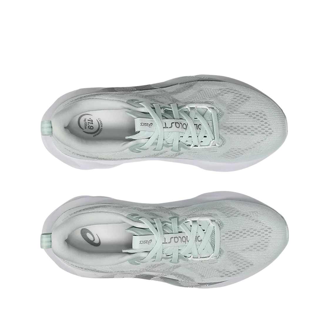 (W) 아식스 노바블라스트 5 퓨어 아쿠아 실 그레이((W) Asics Novablast 5 Pure Aqua Seal Grey) - 2