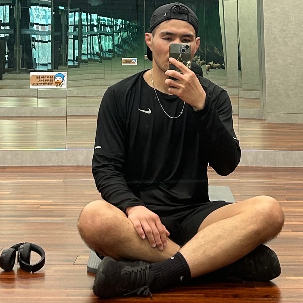 Nike Dri-Fit UV Miler Long Sleeve Running Top Black - Asia 착용 스타일