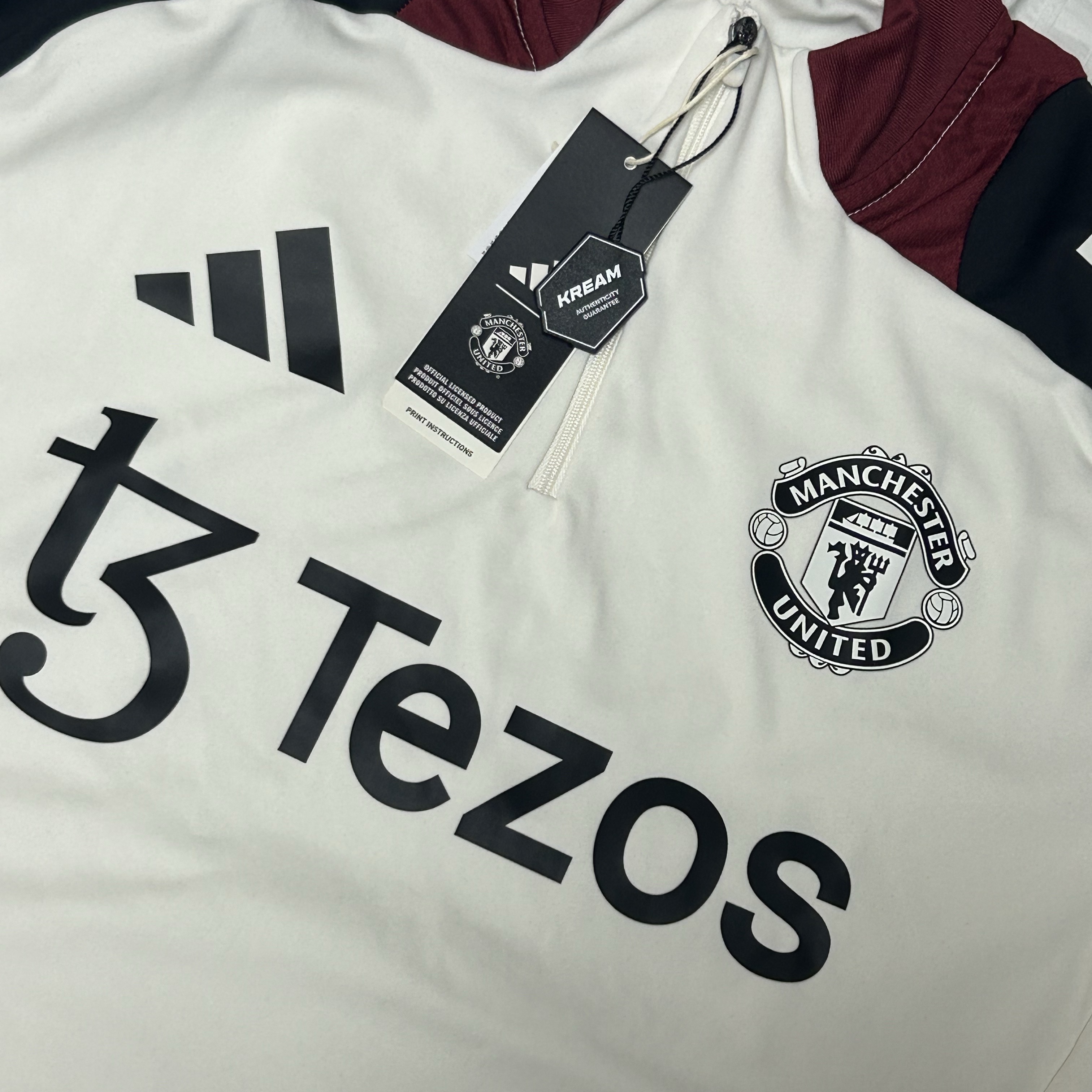Adidas Manchester United Tiro 24 Training Top Off White Black - KR Sizing 착용 스타일