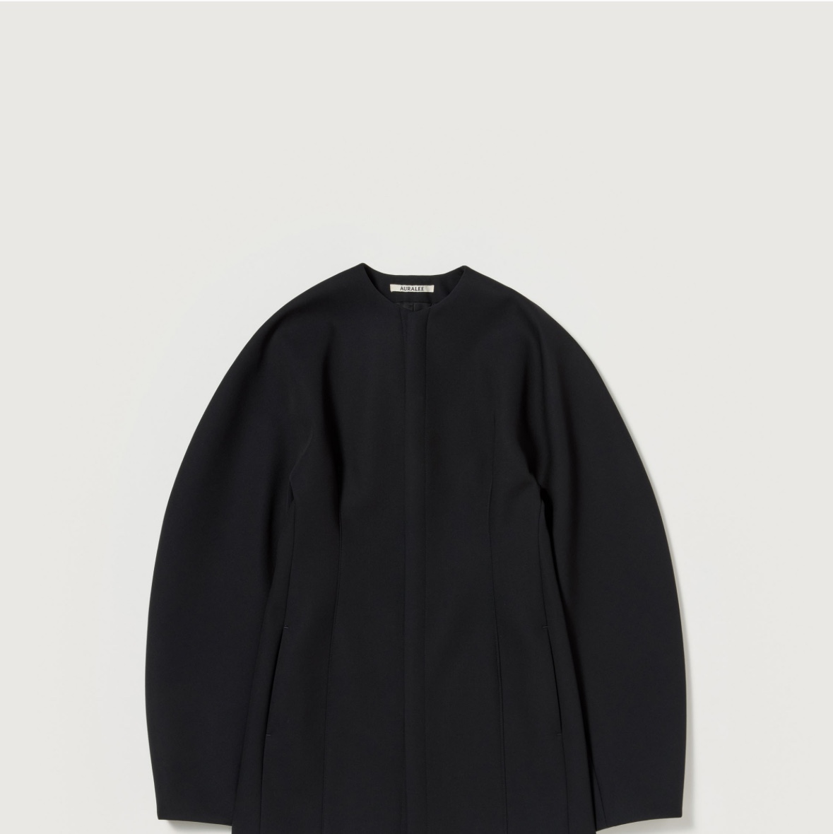 (W) Auralee Sponge Wool Twill Half Coat Top Navy - 25SS 착용 스타일 - 6