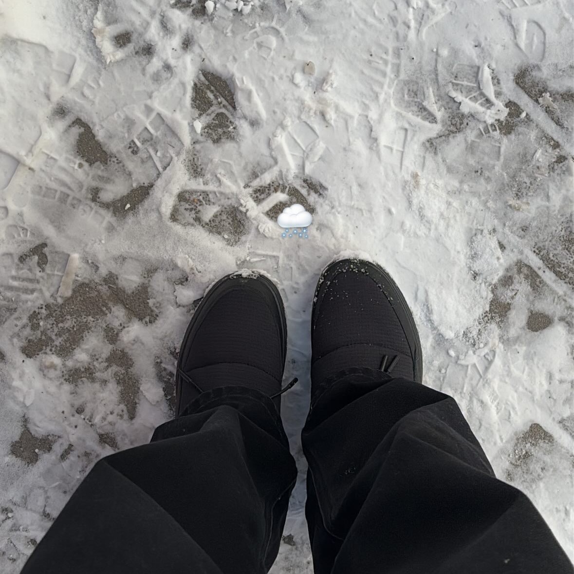 (W) Puma Snowbae Puma Black Shadow Gray 착용 스타일