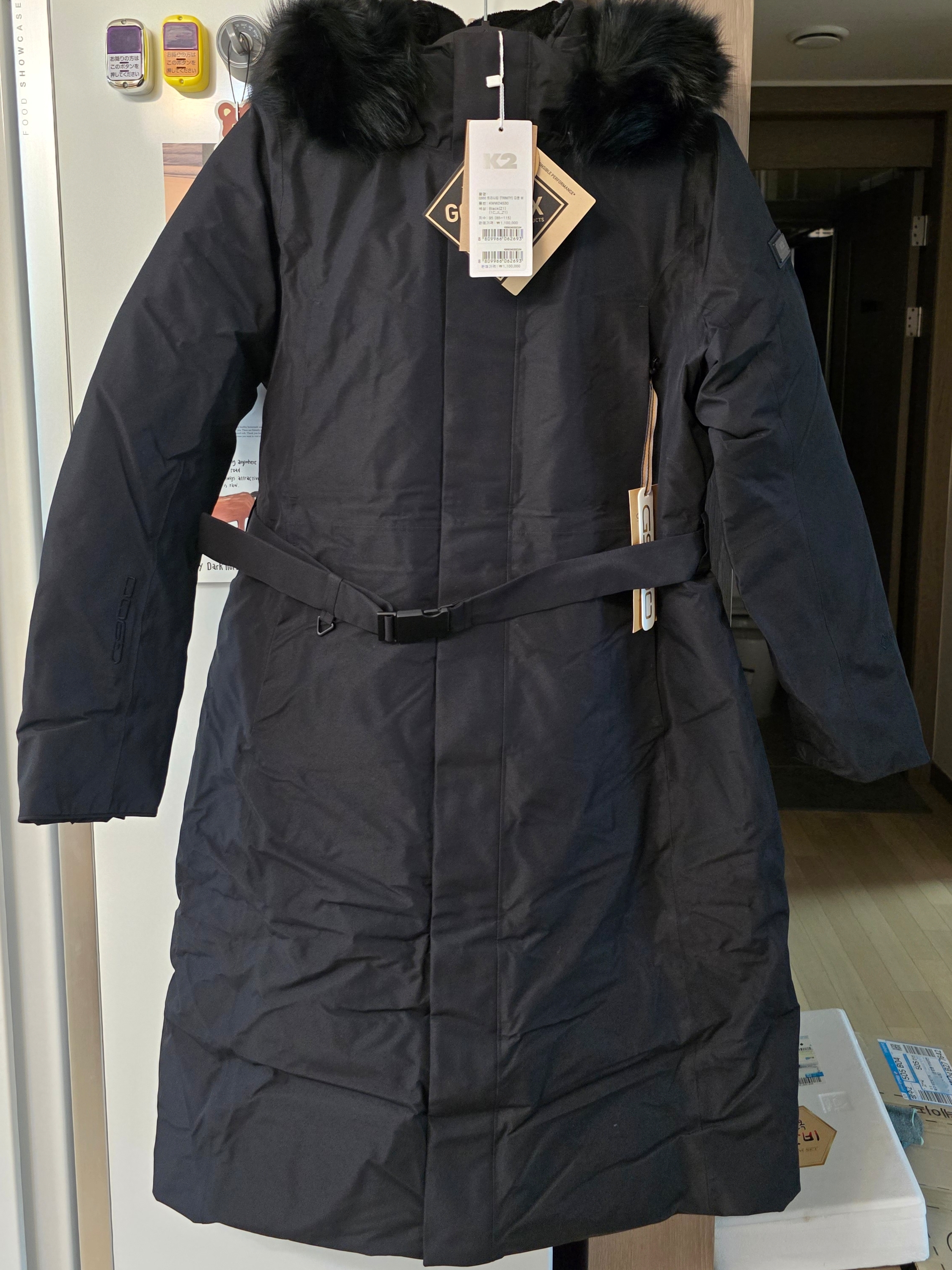 (W) K2 G900 Trinity Down Jacket Black 착용 스타일
