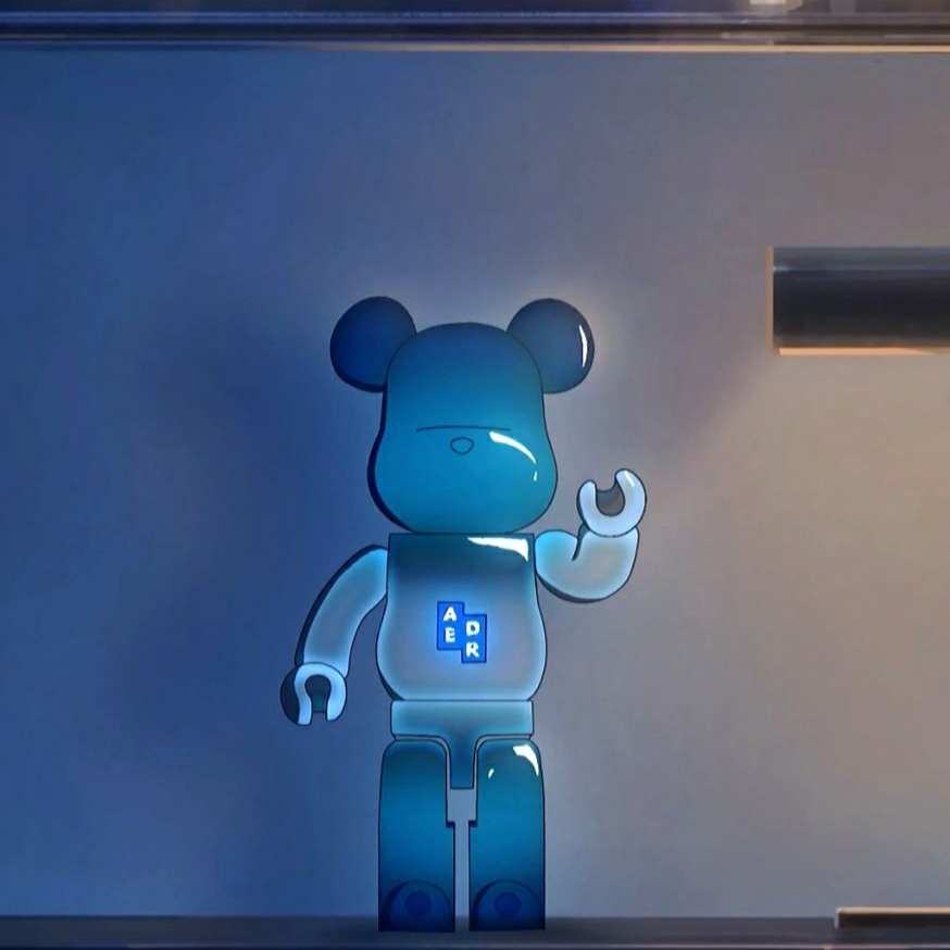 Bearbrick x Ader Error 100% 착용 스타일 - 7