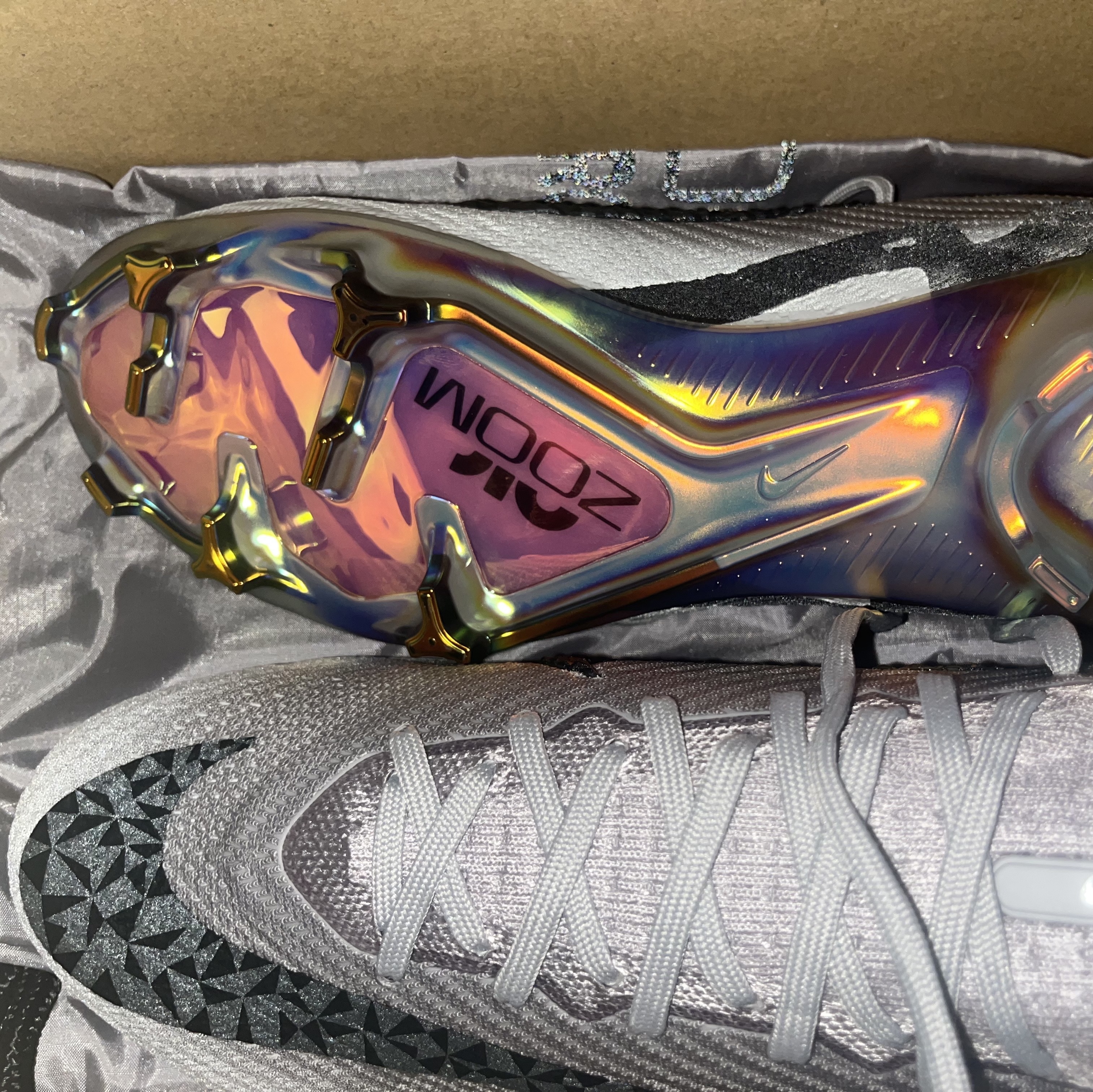 Nike Mercurial Superfly 9 Elite FG Atmosphere Grey Black 착용 스타일 - 1
