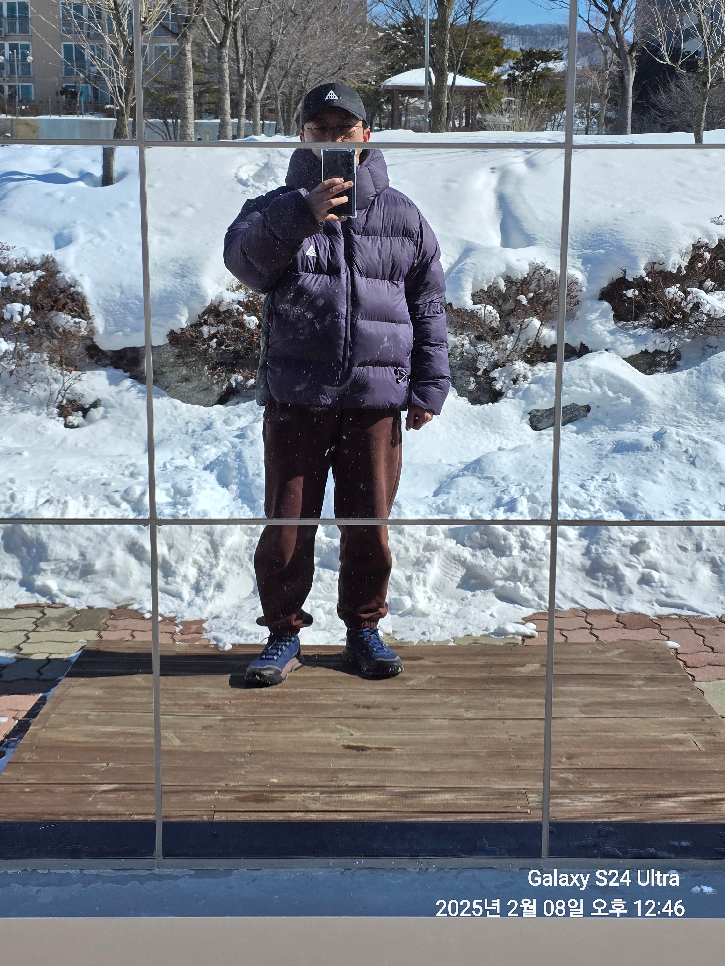 Nike ACG Air Nasu Blue Void, Nike ACG Therma-Fit ADV Lunar Lake Loose Hooded Jacket Dark Raisin Black - Asia 착용 스타일