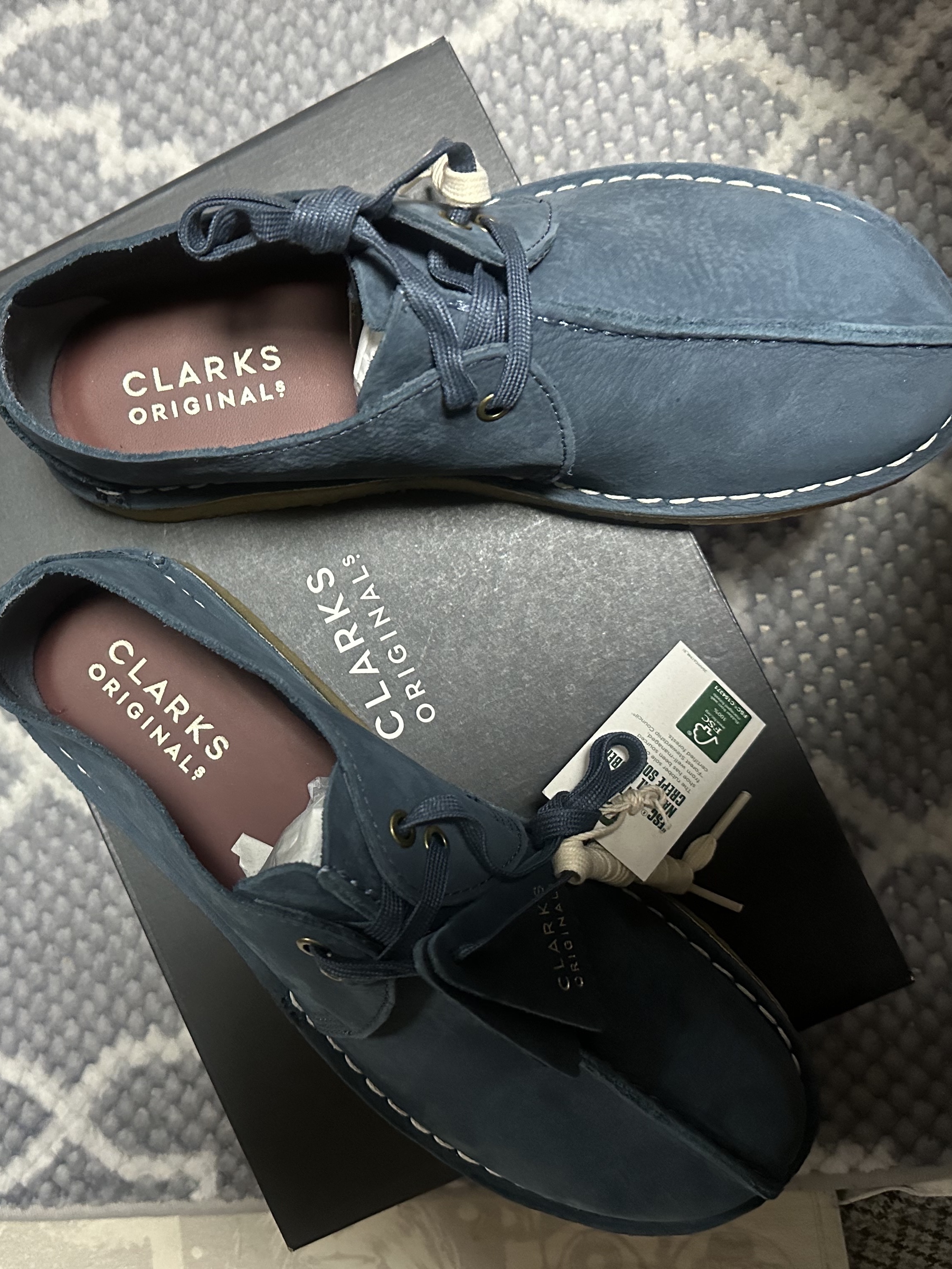 Clarks Desert Trek Blue Nubuk 착용 스타일