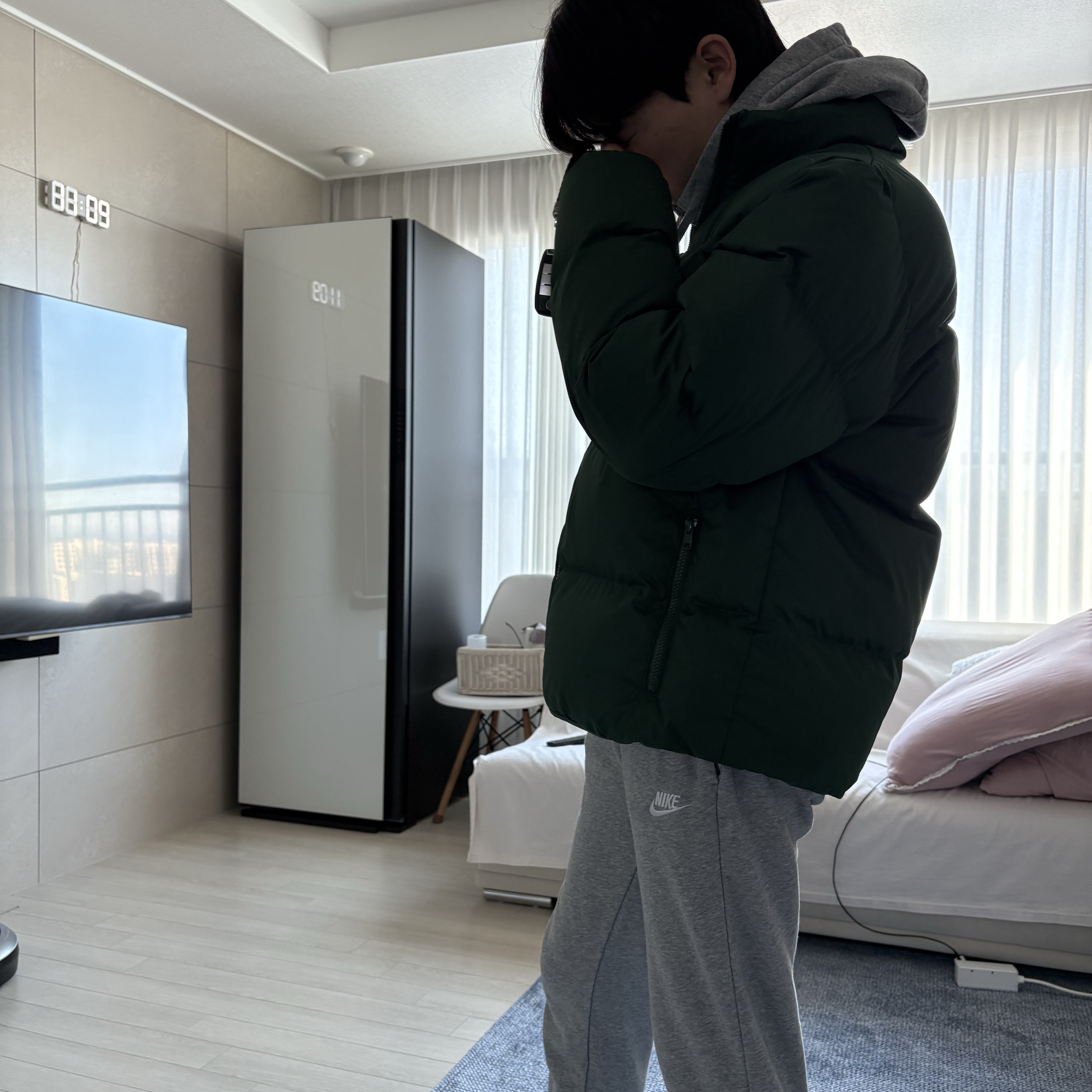 Nike NSW Puffer Jacket Fir - Asia 착용 스타일 - 2