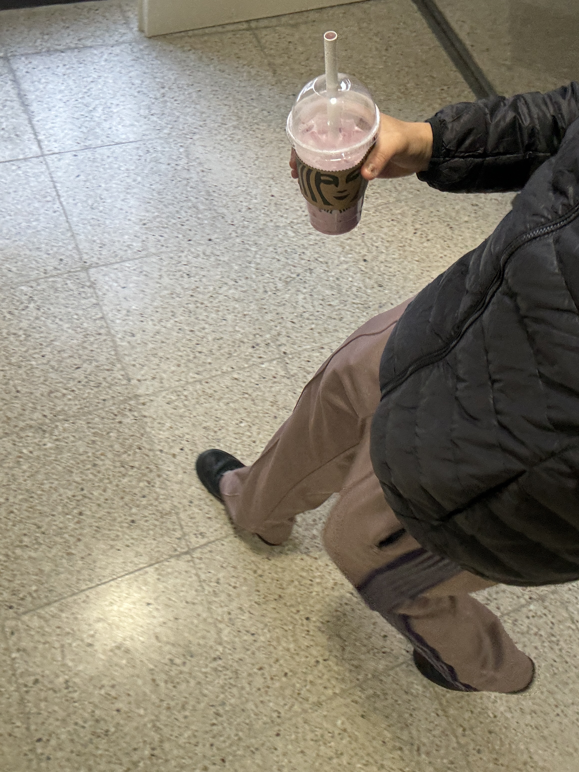 Needles Straight Track Pants Poly Smooth Taupe 착용 스타일