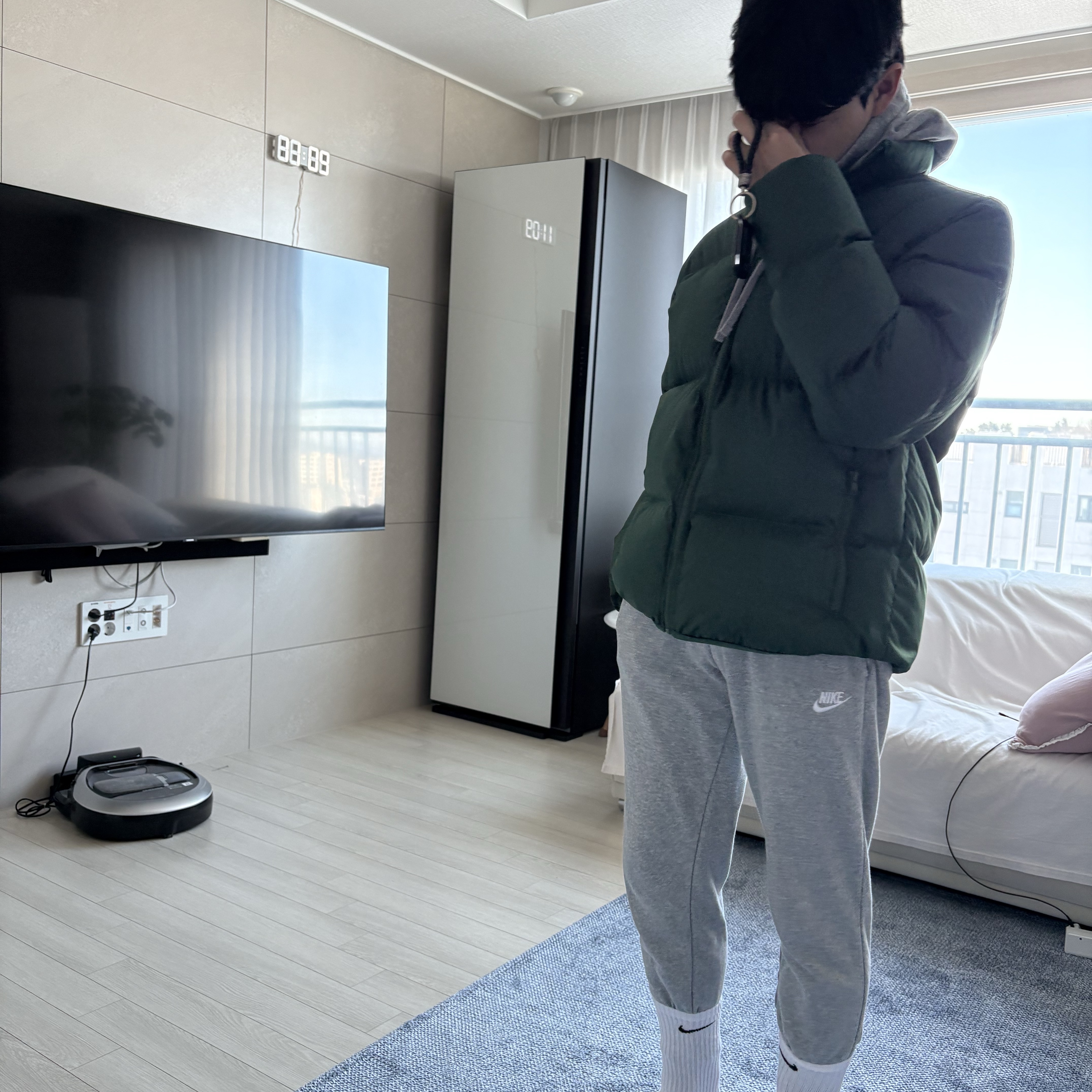 Nike NSW Puffer Jacket Fir - Asia 착용 스타일 - 1