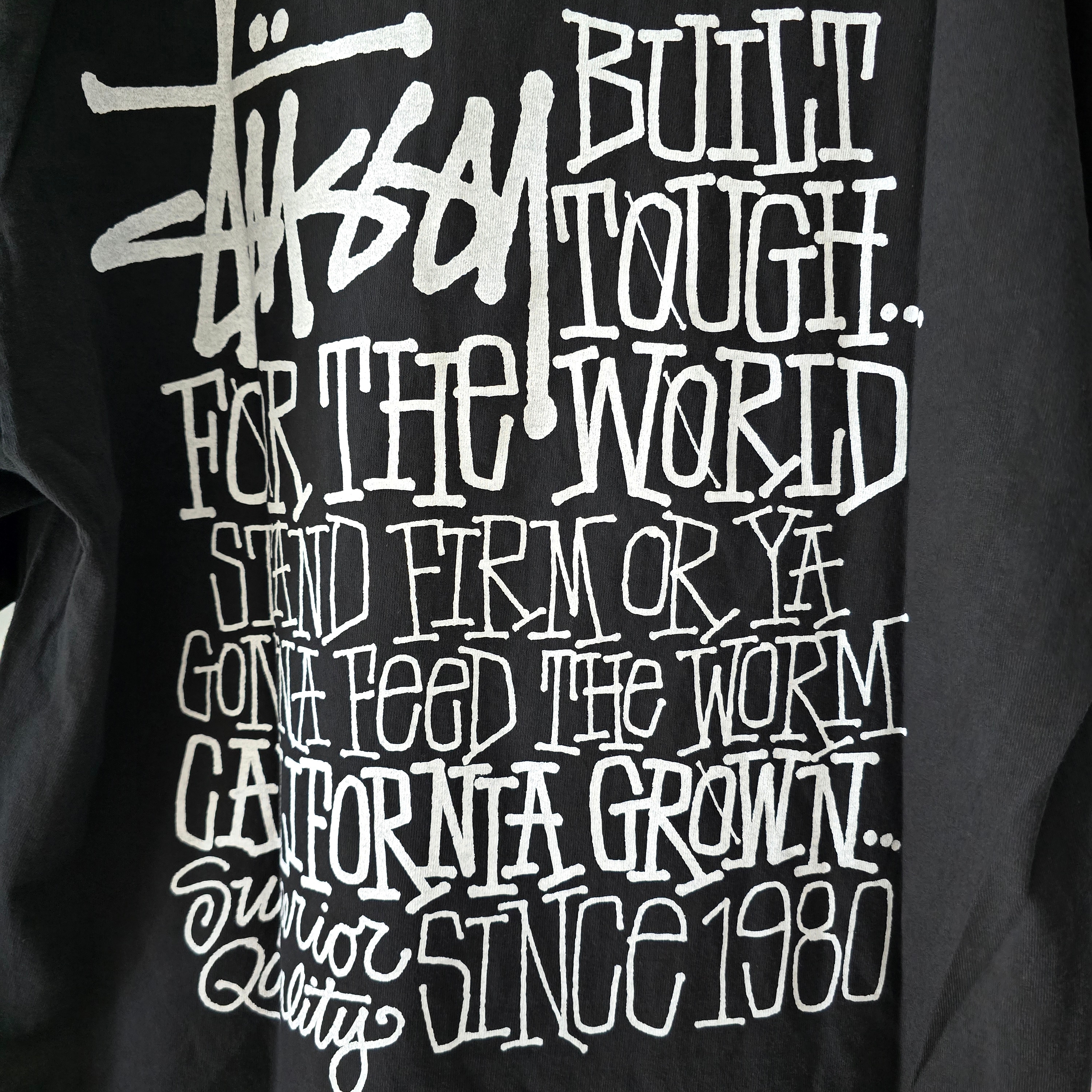 Stussy California Grown Pigment Dyed T-Shirt Black 착용 스타일 - 1