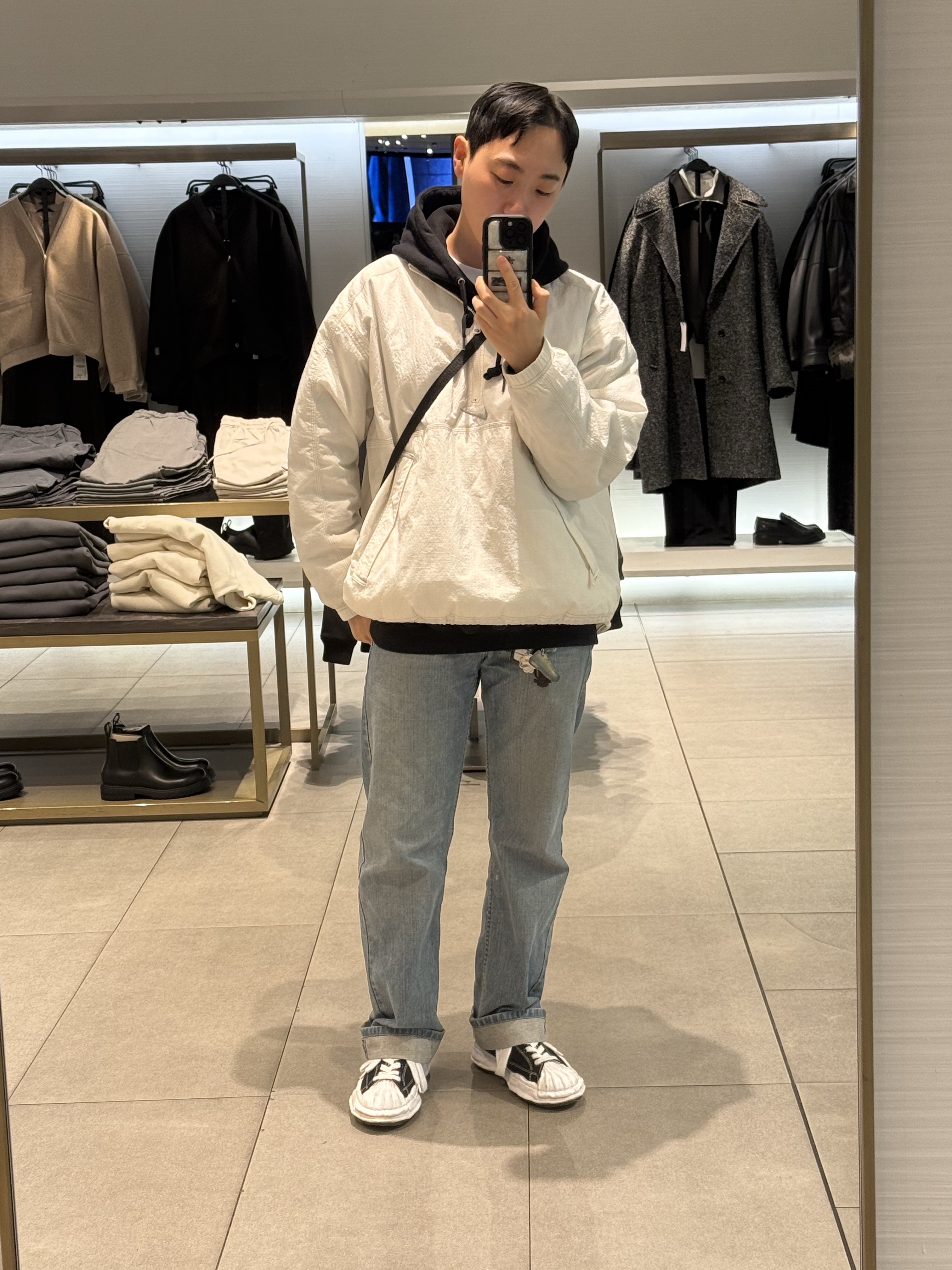 Supreme x Nike Ripstop Pullover White - 24SS, Maison Mihara Yasuhiro Blakey OG Sole Canvas Low-top Sneakers Black White 착용 스타일