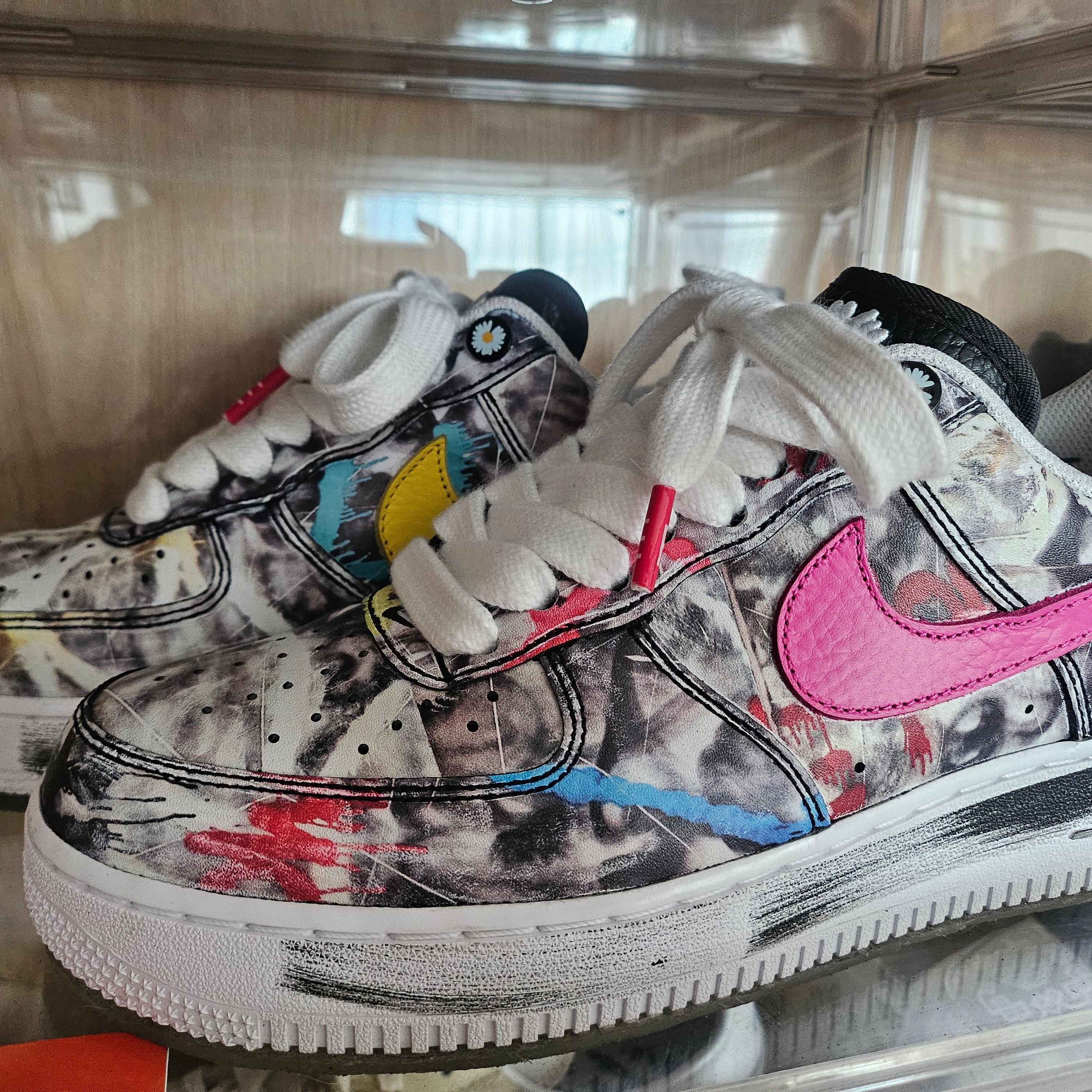 Nike x Peaceminusone Air Force 1 Low Para-Noise 3.0 Black and Multicolor 착용 스타일