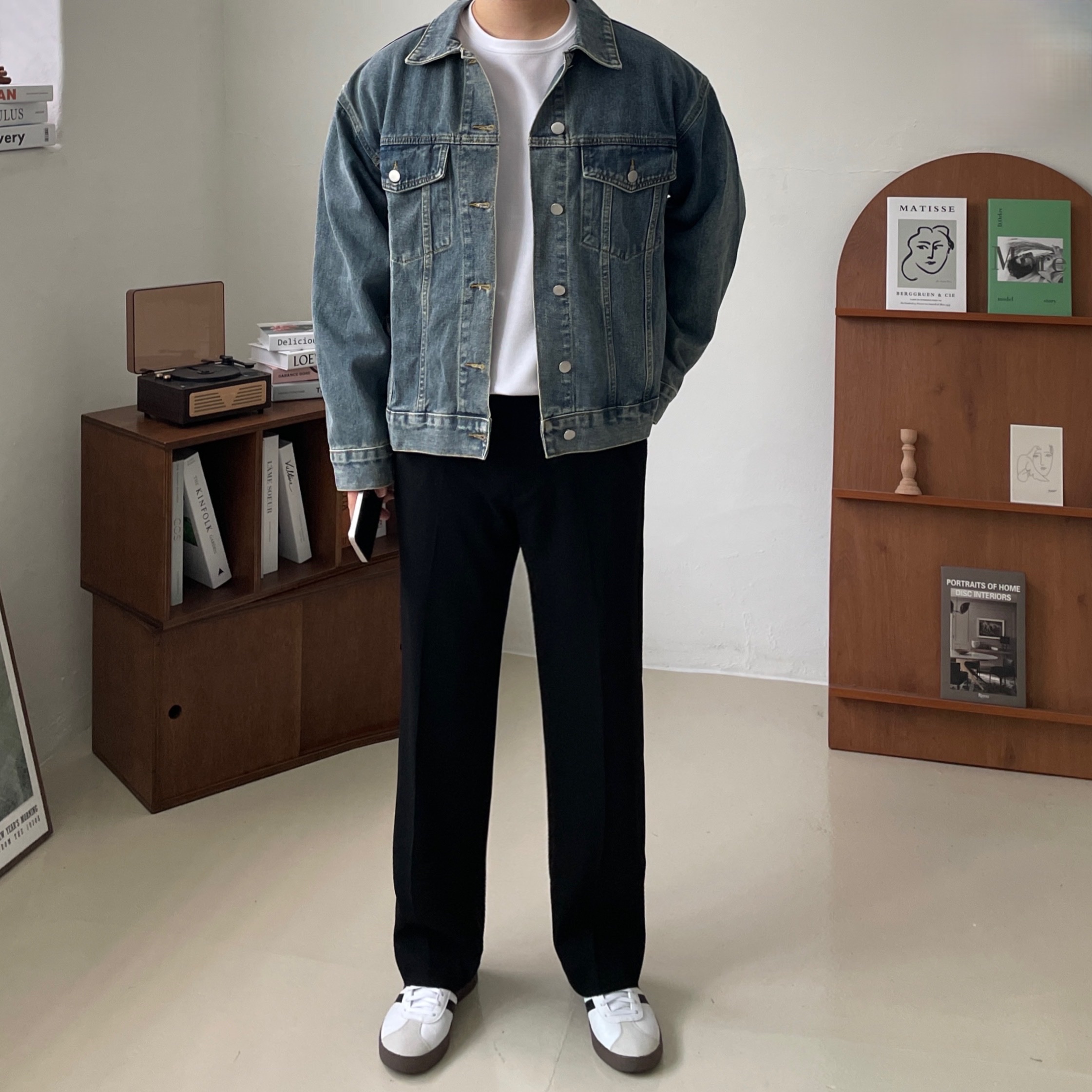 Adidas Samba OG Cloud White 착용 스타일 - 1