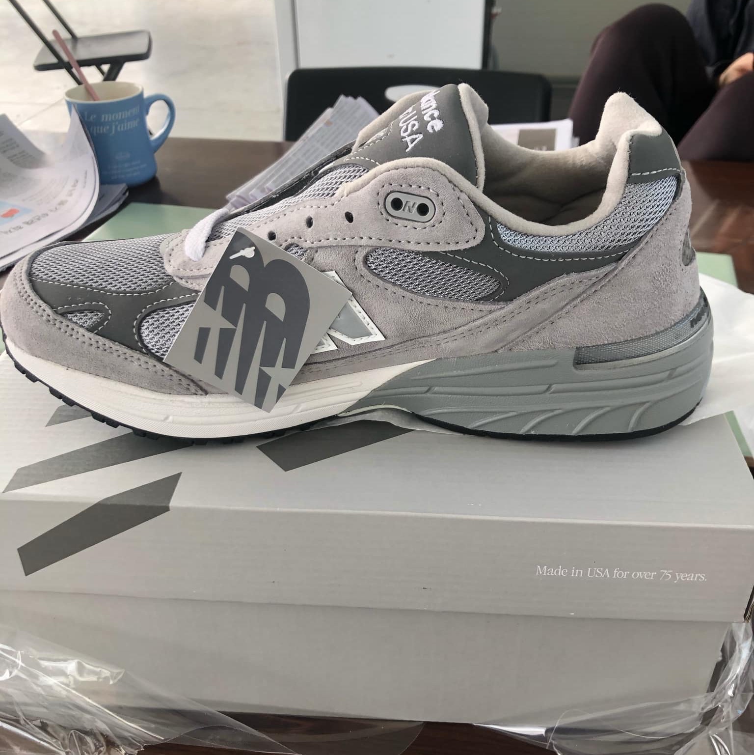 New Balance 993 Made in USA Grey - D Standard 착용 스타일