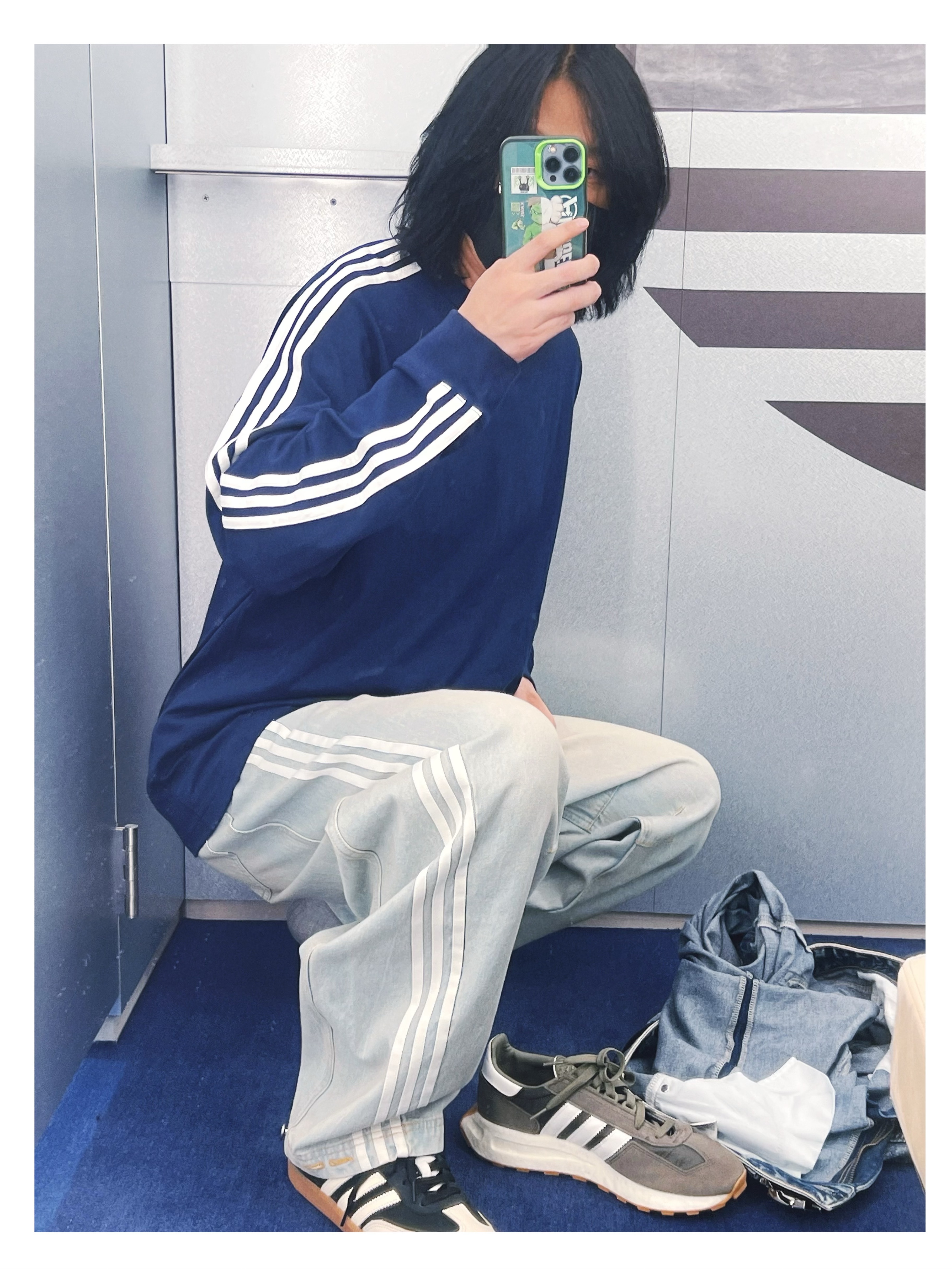 (W) Adidas Samba OG Core Black Wonder White 착용 스타일
