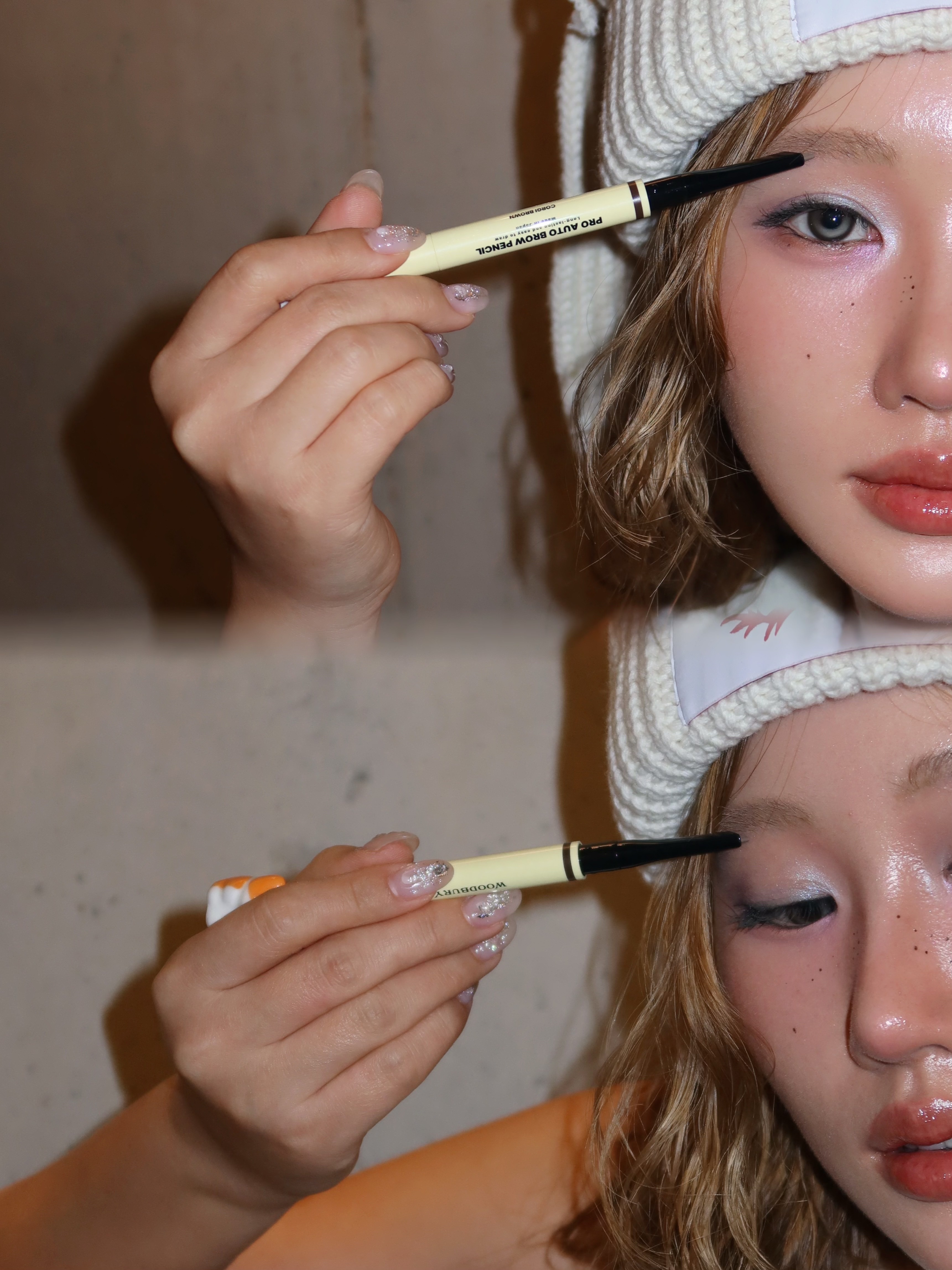 Charles Jeffrey Loverboy Chunky Rabbit Beanie Ecru 착용 스타일 - 3