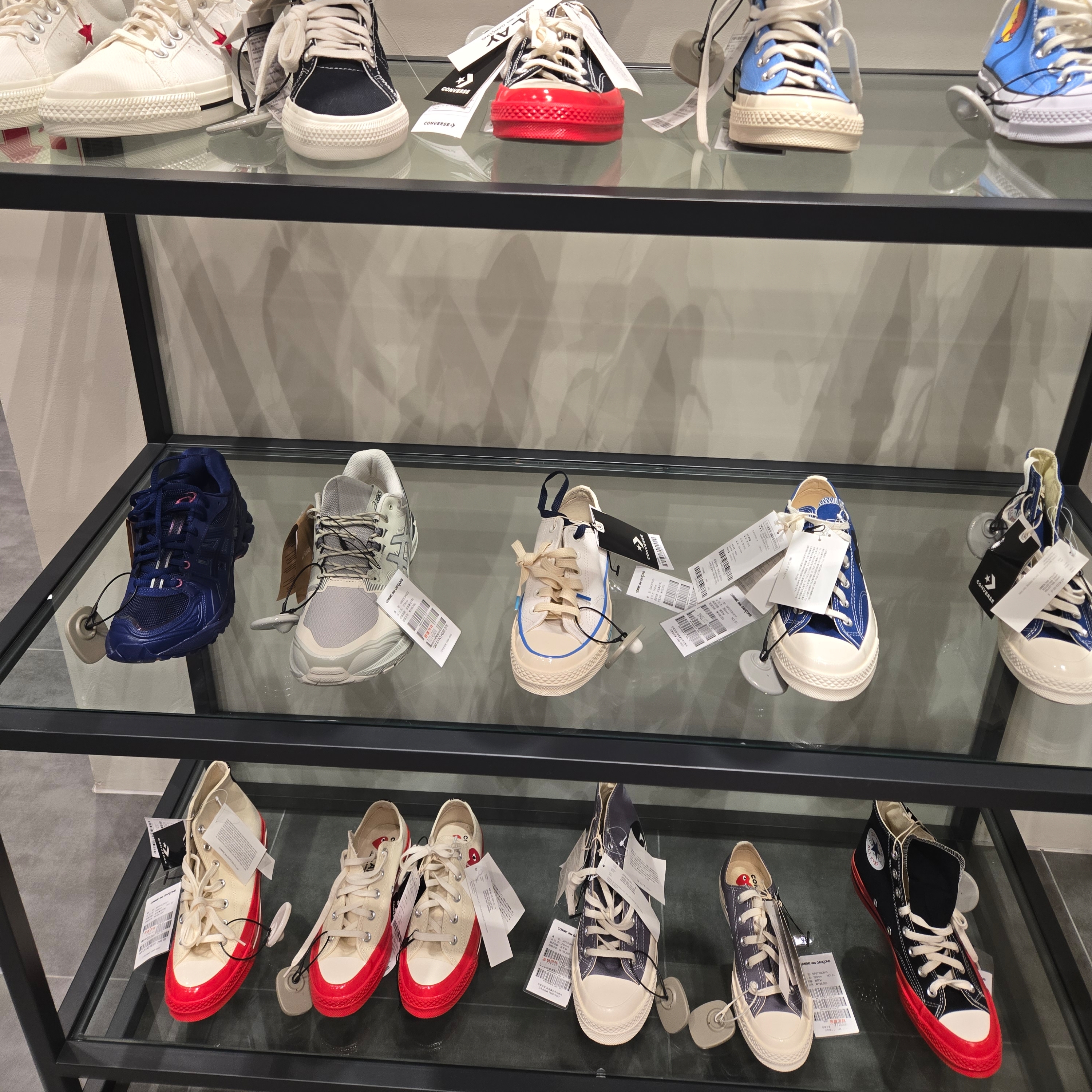 Converse x Play Comme des Garcons Chuck 70 Hi Black, Converse x Play Comme des Garcons Chuck 70 Hi Pristine 착용 스타일