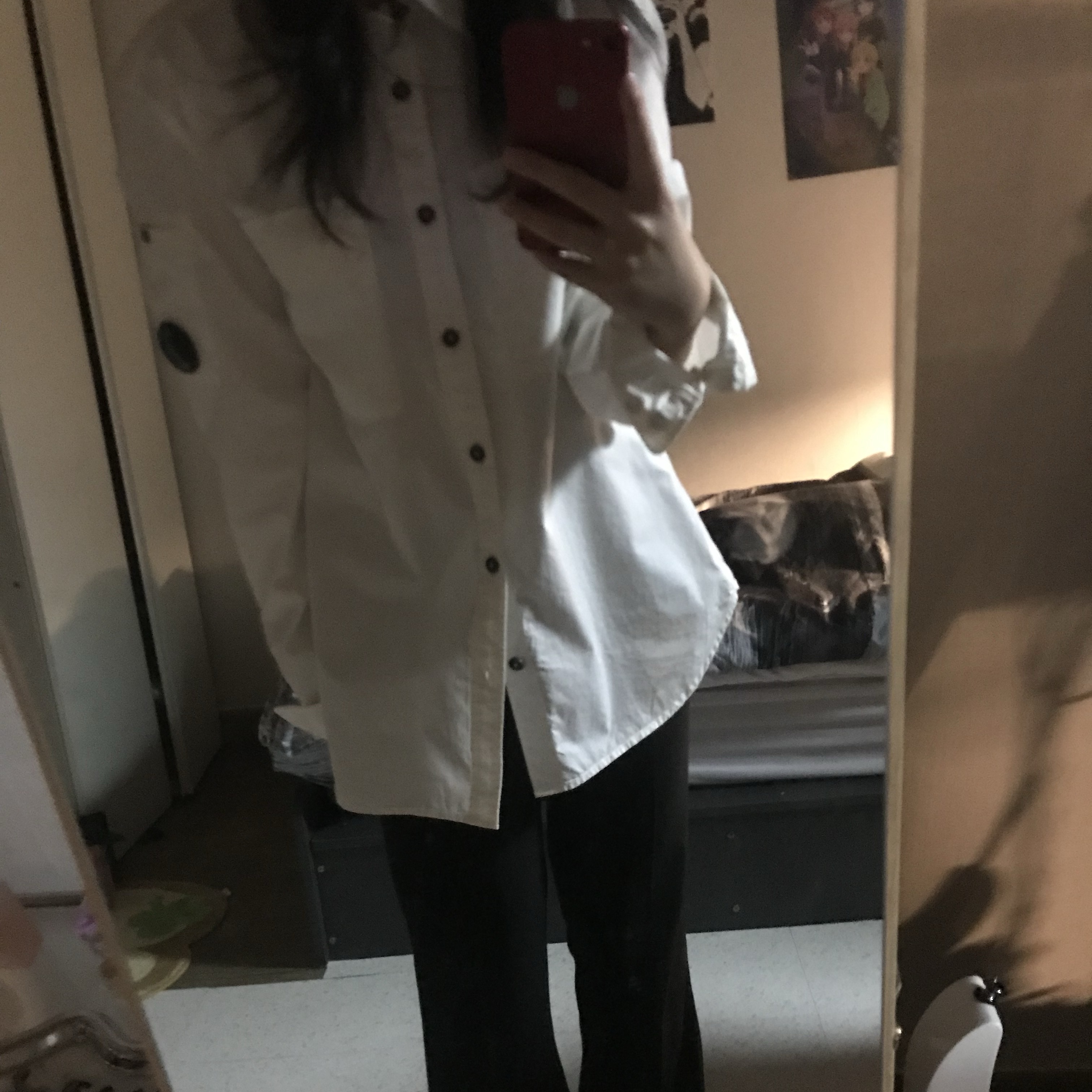 C.P. Company Gabardine Buttoned Shirt Gauze White - 23FW 착용 스타일