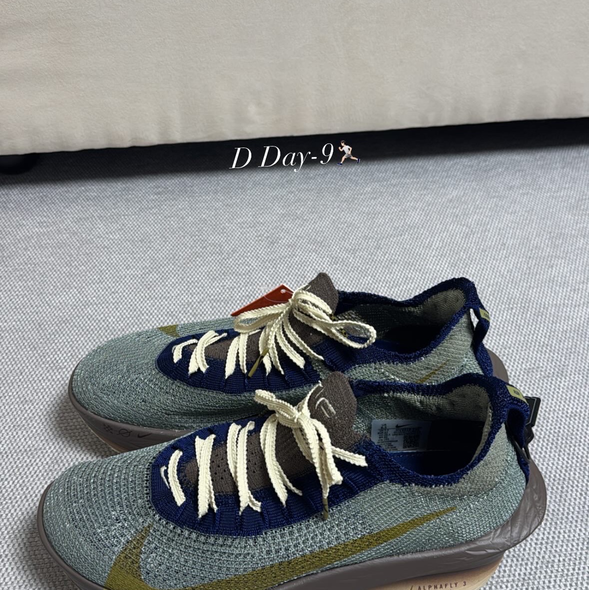 Nike Air Zoom Alphafly Next% 3 PRM Light Army Ironstone 착용 스타일