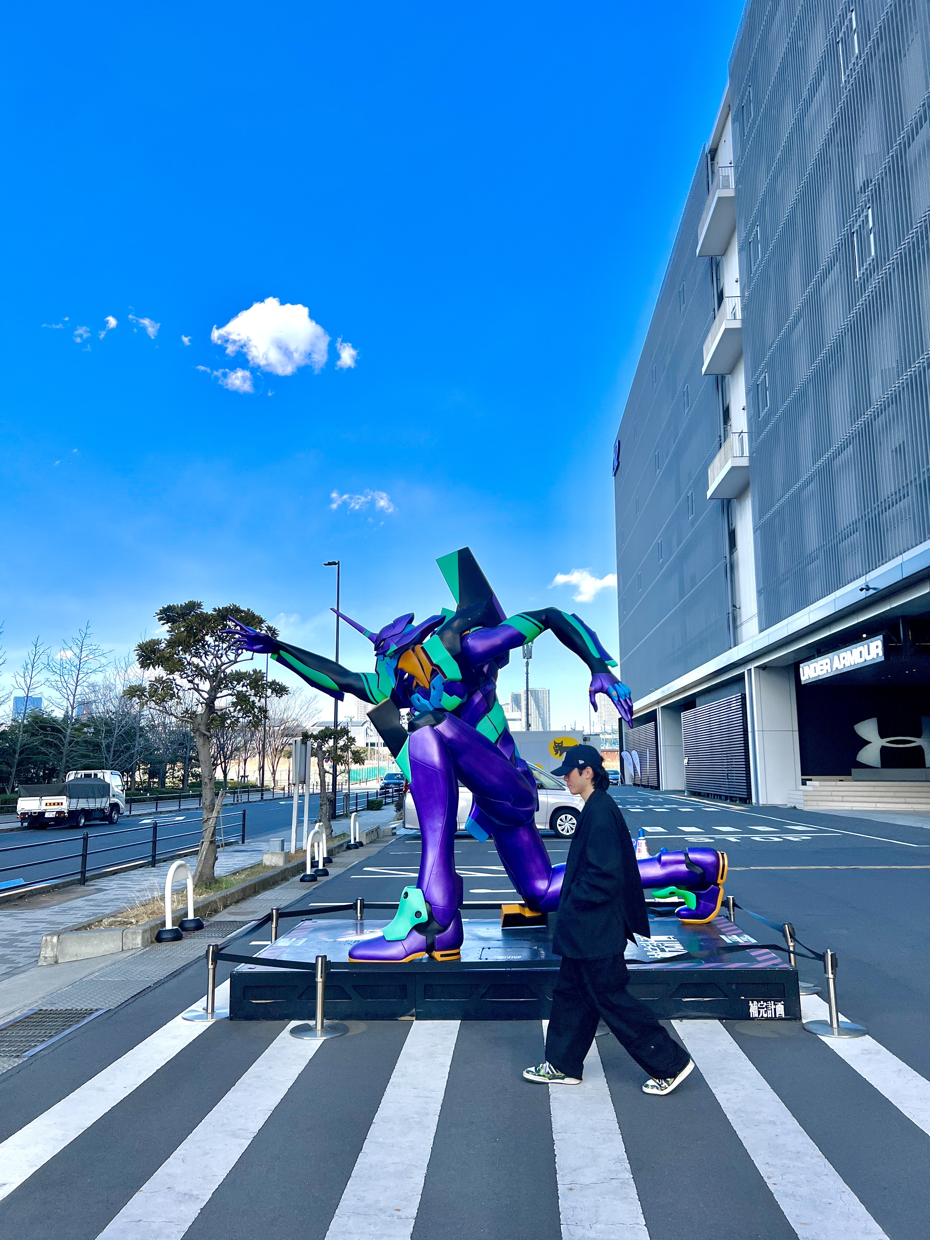 Mahagrid x Evangelion Rei Knit Black, C.P. Company Nylon B Tote Bag Ivy Green - 24FW 착용 스타일 - 4