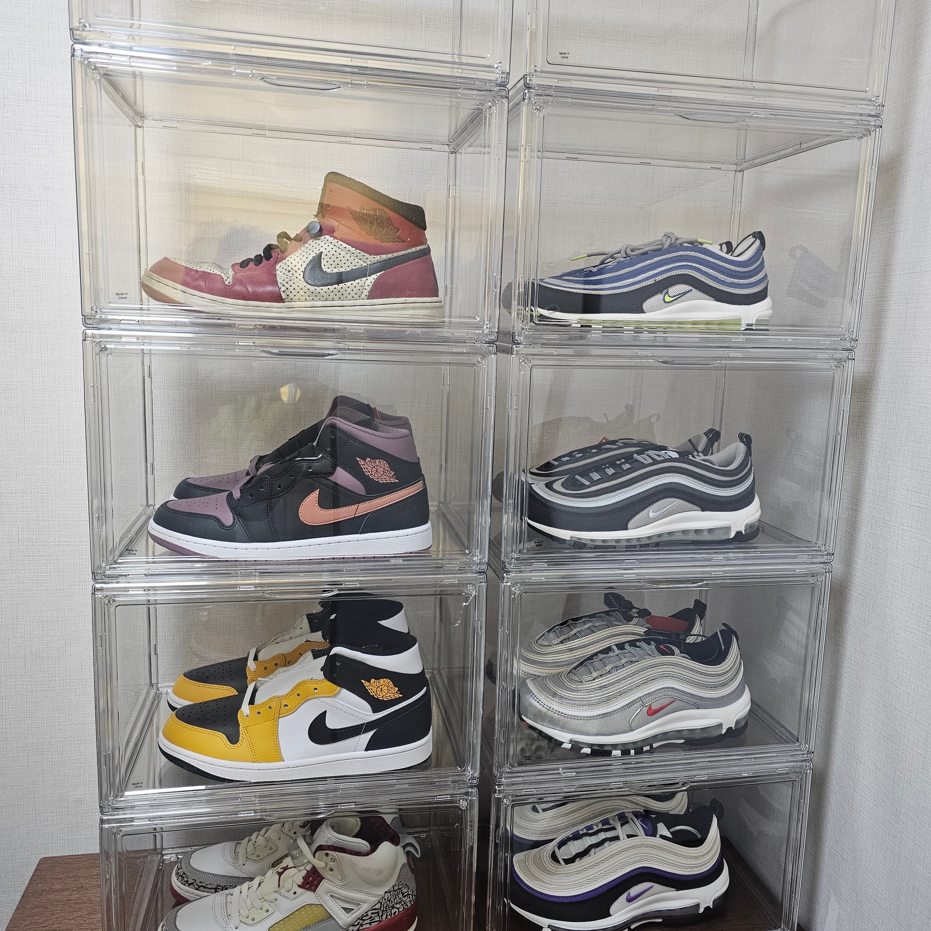 Jordan Alpha 1 Chicago, Nike Air Max 97 OG Atlantic Blue and Voltage Yellow 착용 스타일