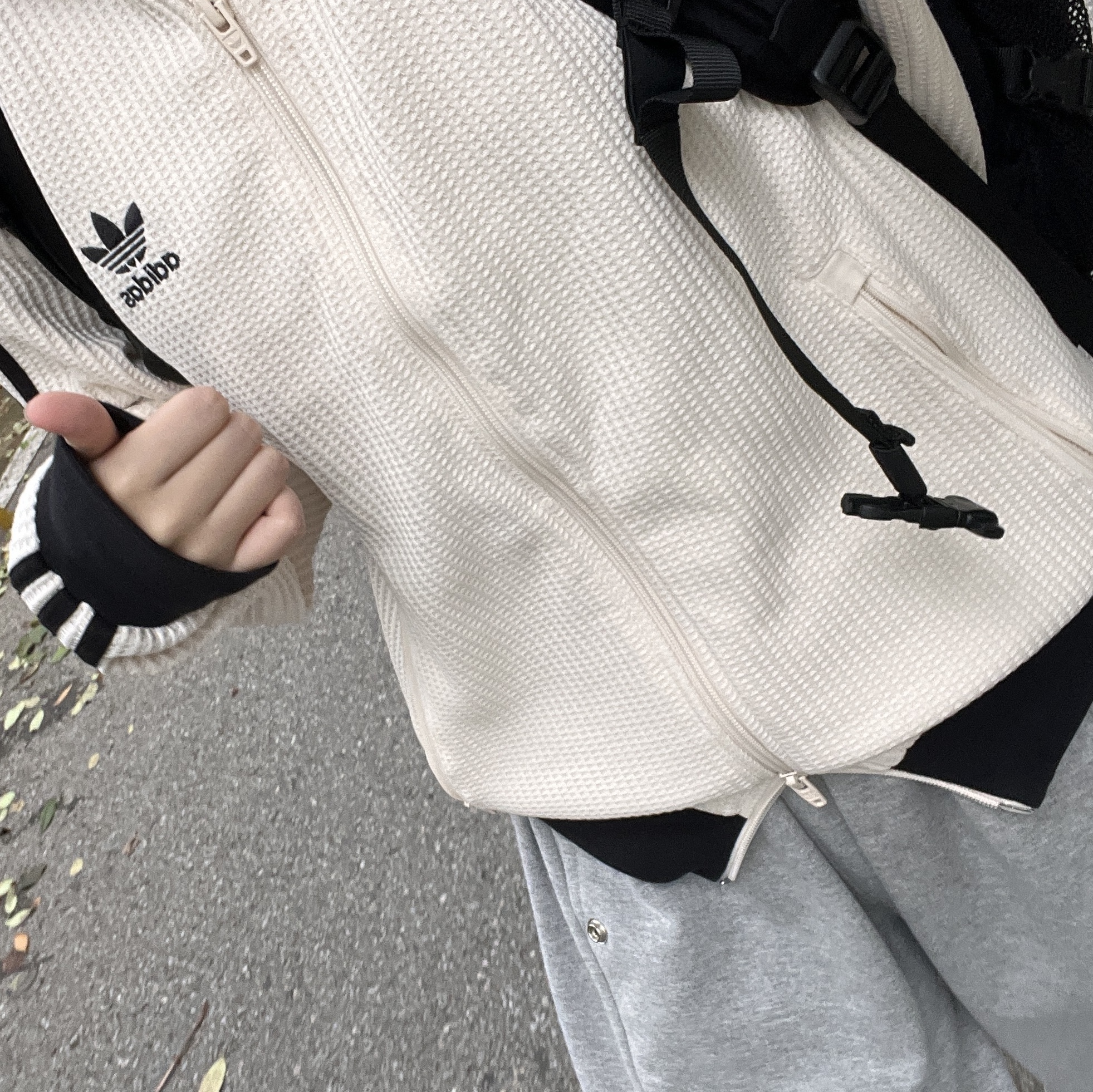 Adidas Waffle Beckenbauer Track Top Wonder White - KR Sizing 착용 스타일