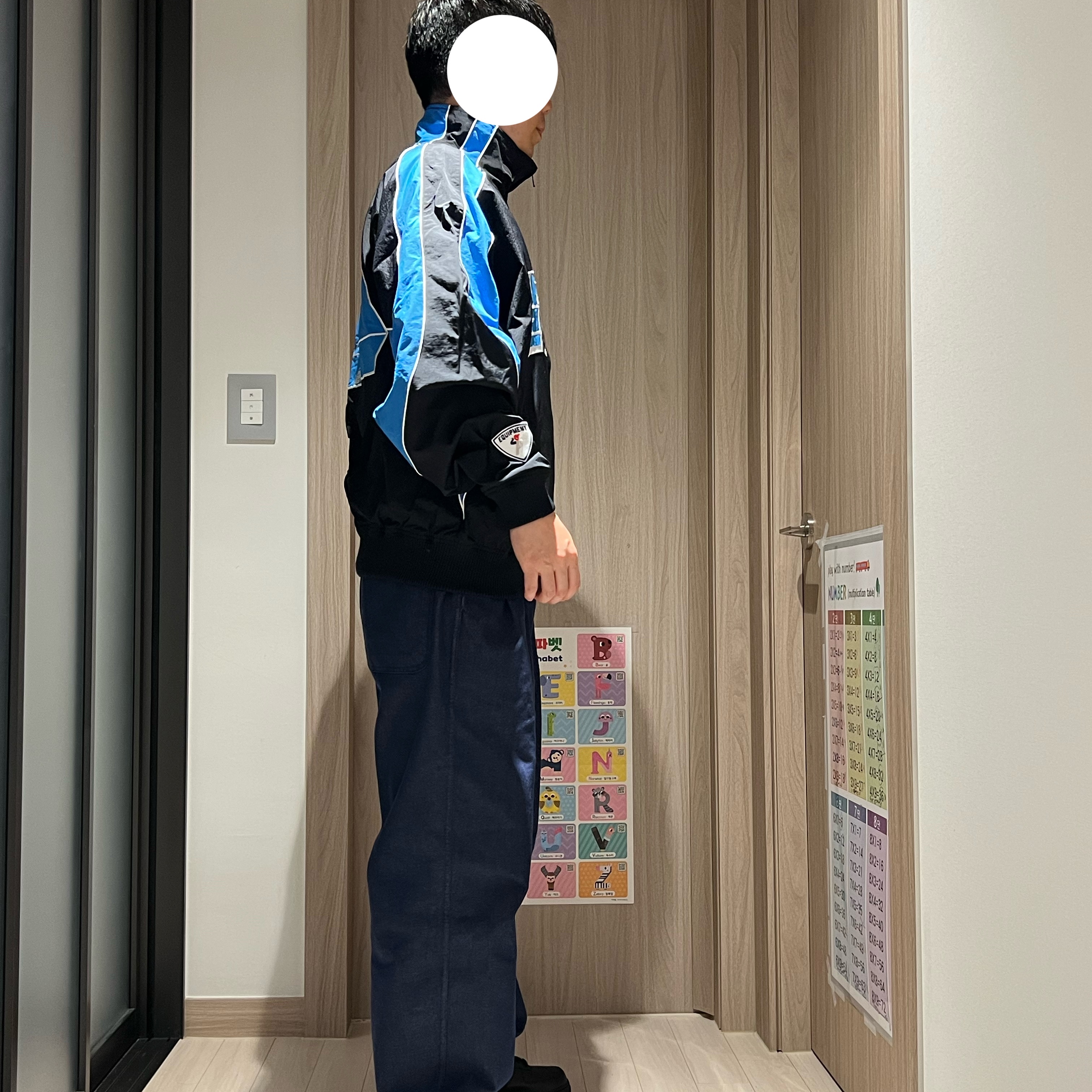 Palace Seoul 2 Seoul Track Jacket Black Blue - 25SS 착용 스타일 - 2