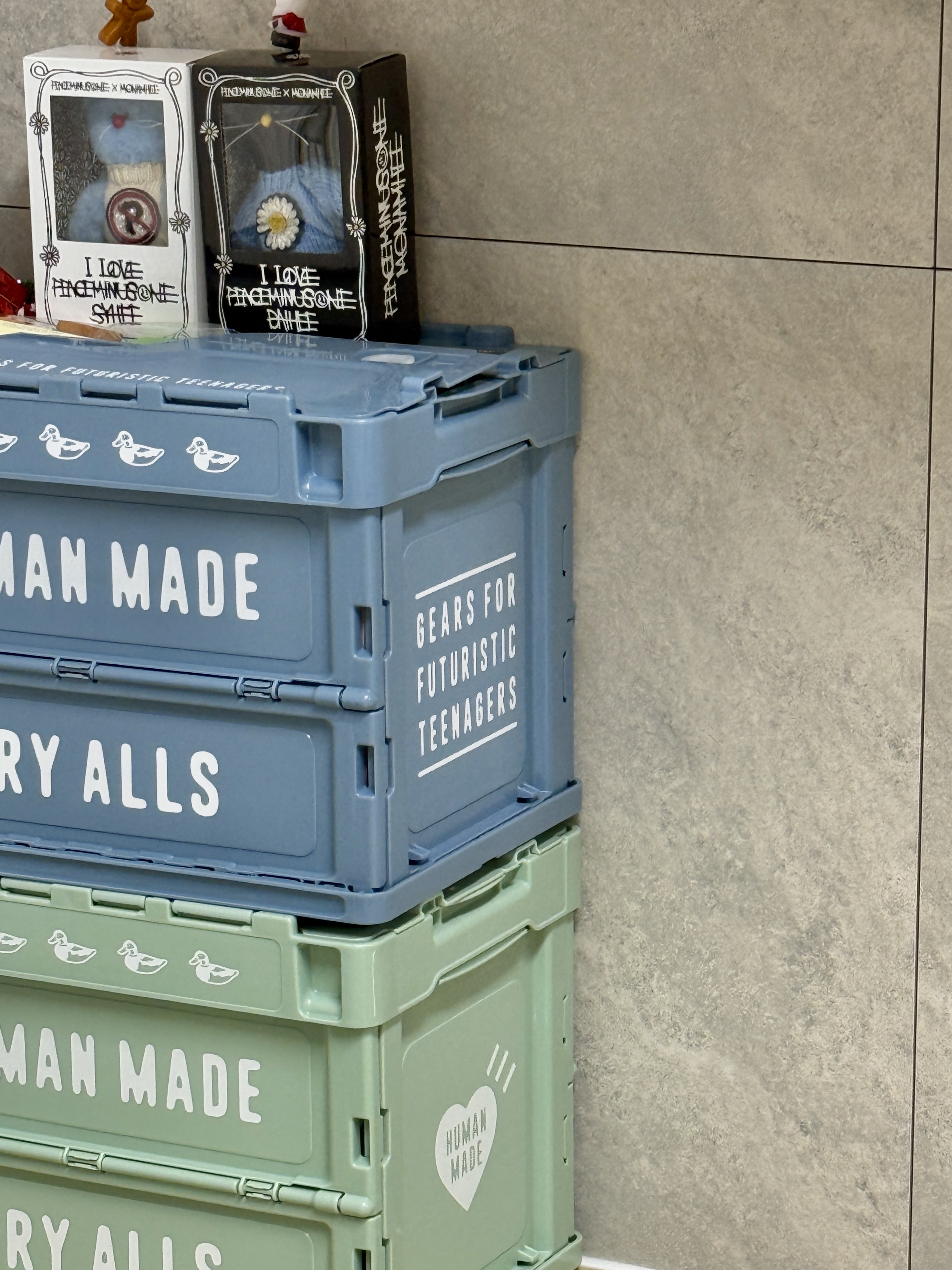 Human Made Container 20L Green, Human Made Container 20L Blue 착용 스타일