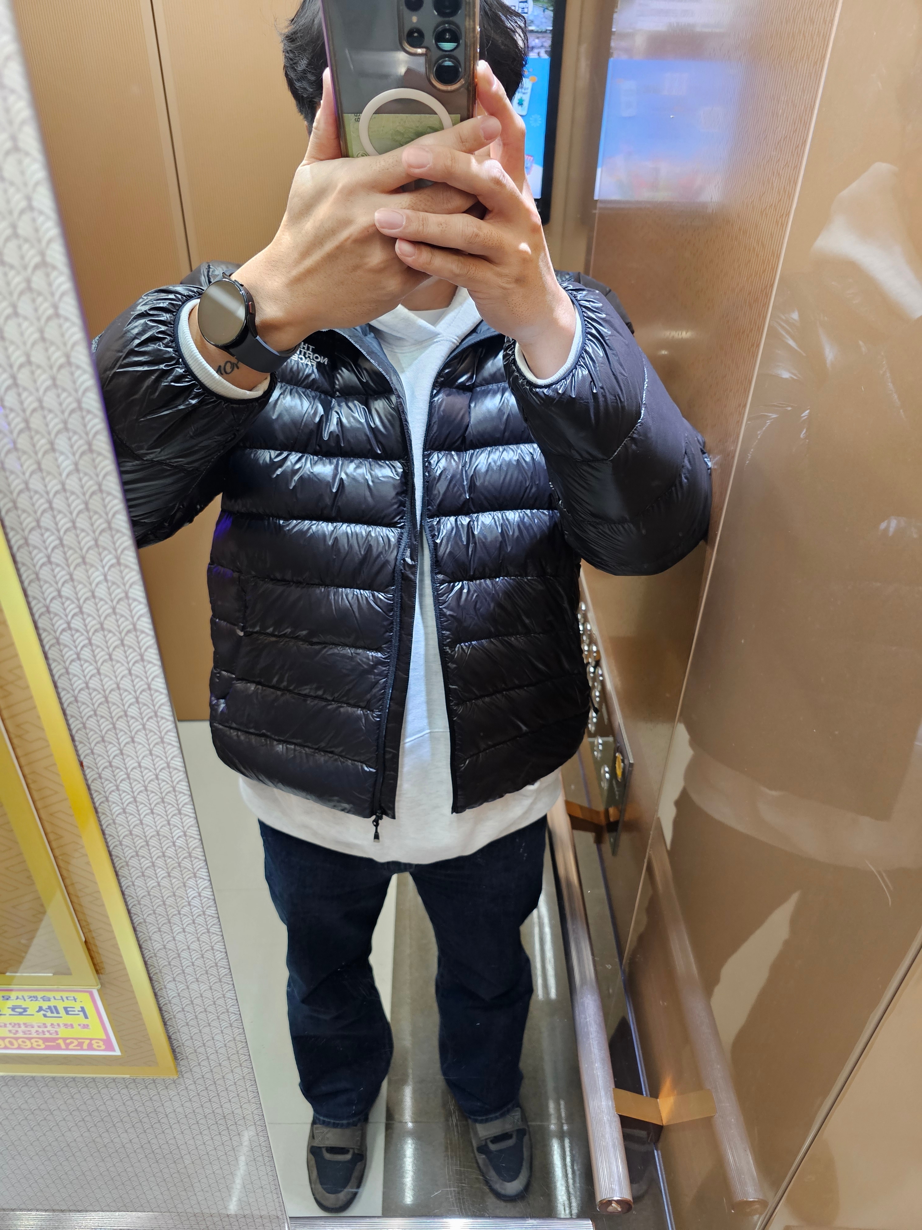 The North Face Matier RDS Down Jacket Black - 24FW, IAB Studio Hoodie Light Gray 착용 스타일