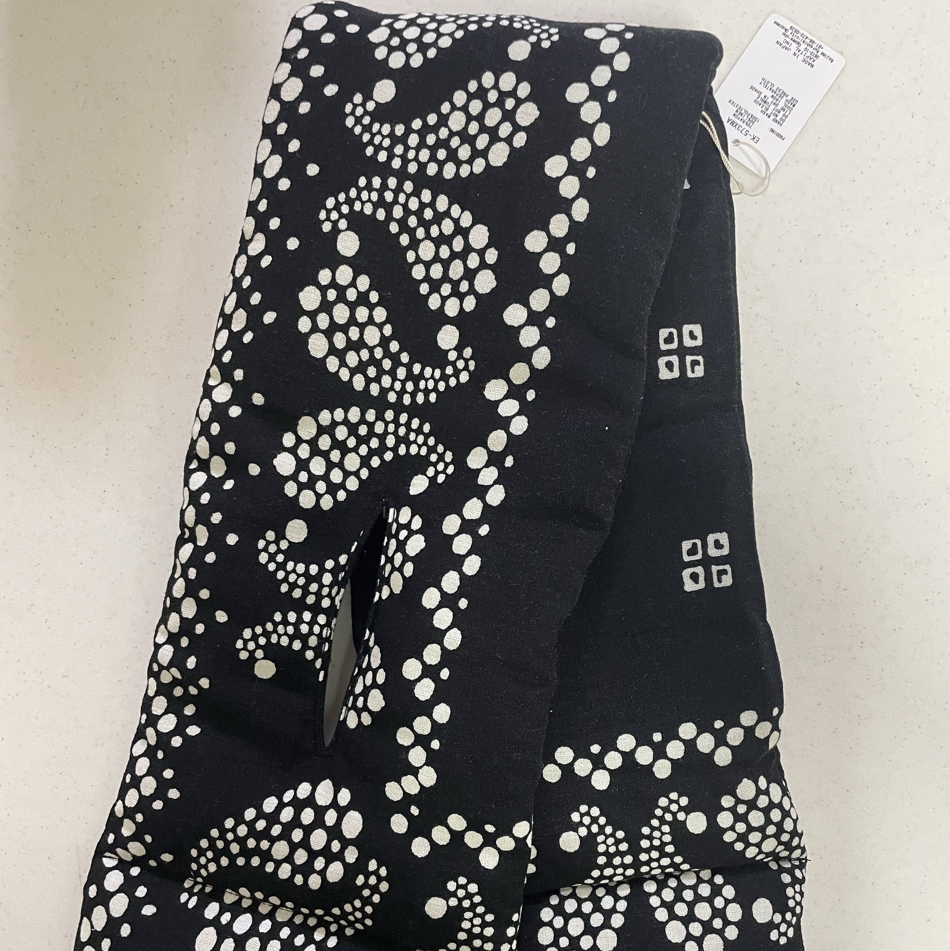 Kapital Hemp Rayon Bandana Pattern Kesa Muffler Black 착용 스타일