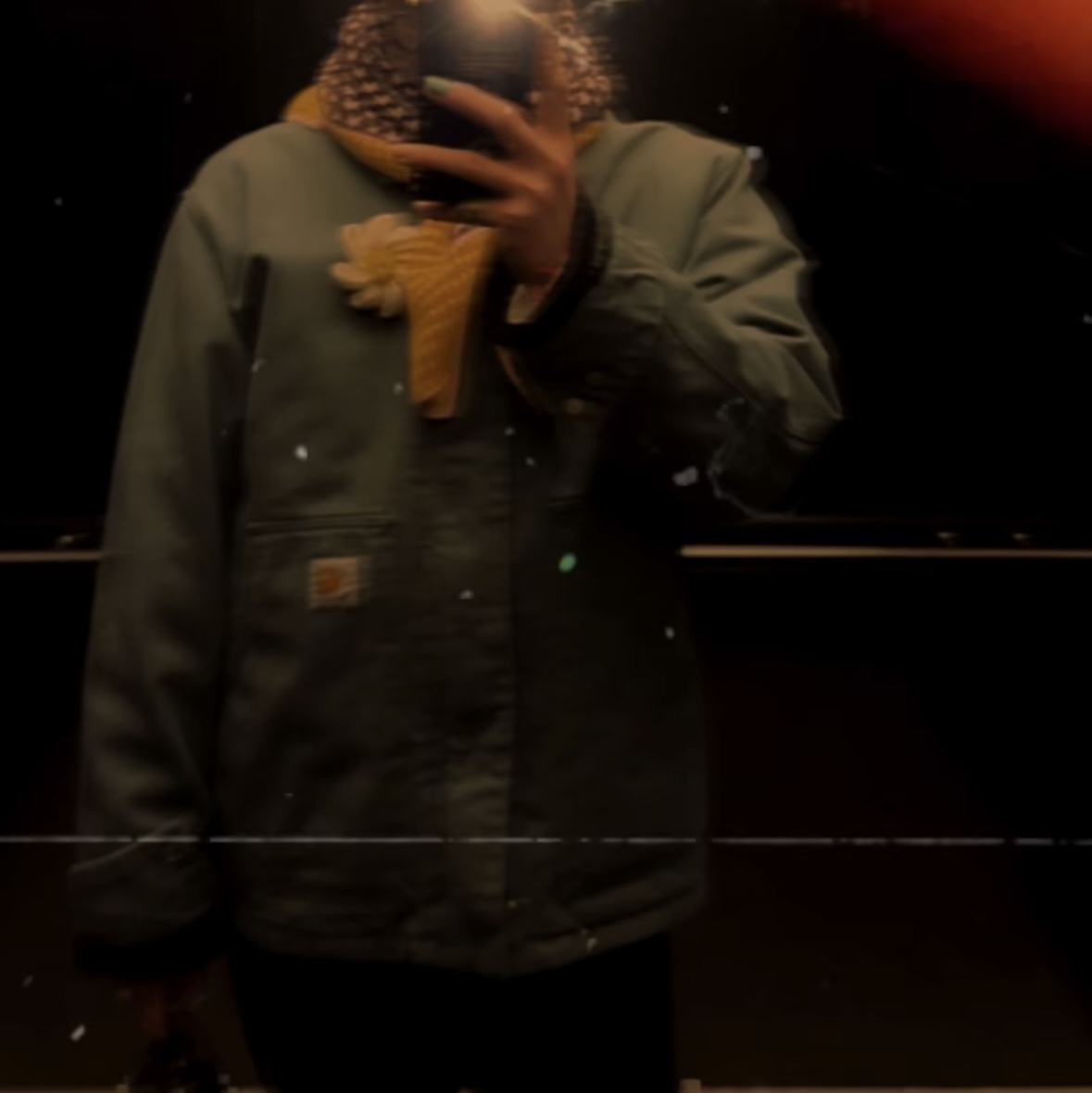 Carhartt WIP OG Arcan Jacket Barista Aged Canvas - Winter 착용 스타일