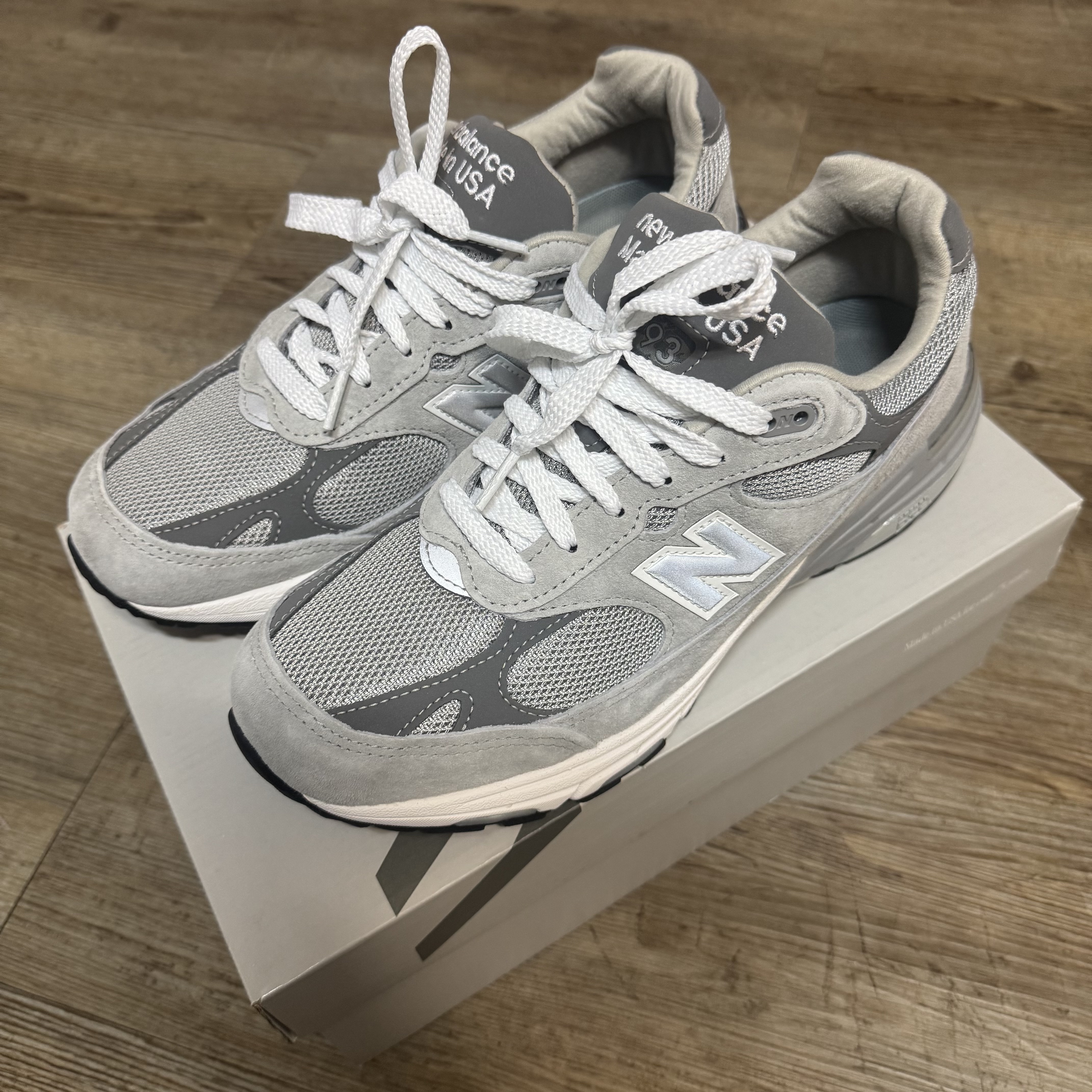 New Balance 993 Made in USA Grey - D Standard 착용 스타일 - 2
