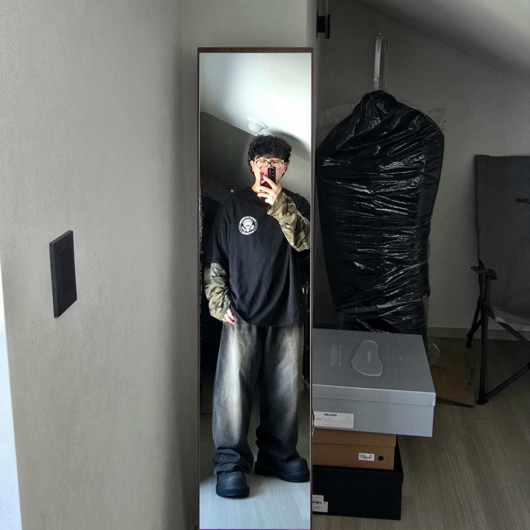 Civision by CSC Double Faced Pants Washed Black, Undermycar Gubalok Vintage Washed All Leather Hood Bomber Dark Earth - 23FW 착용 스타일 - 2
