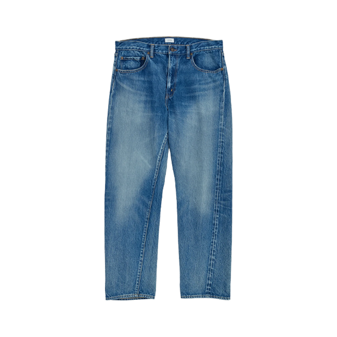 시오타 테이퍼드 5 포켓 팬츠 미디엄 다크 블루 데미지 - 25SS(Ciota Tapered 5 Pocket Pants Medium Dark Blue Damage - 25SS)