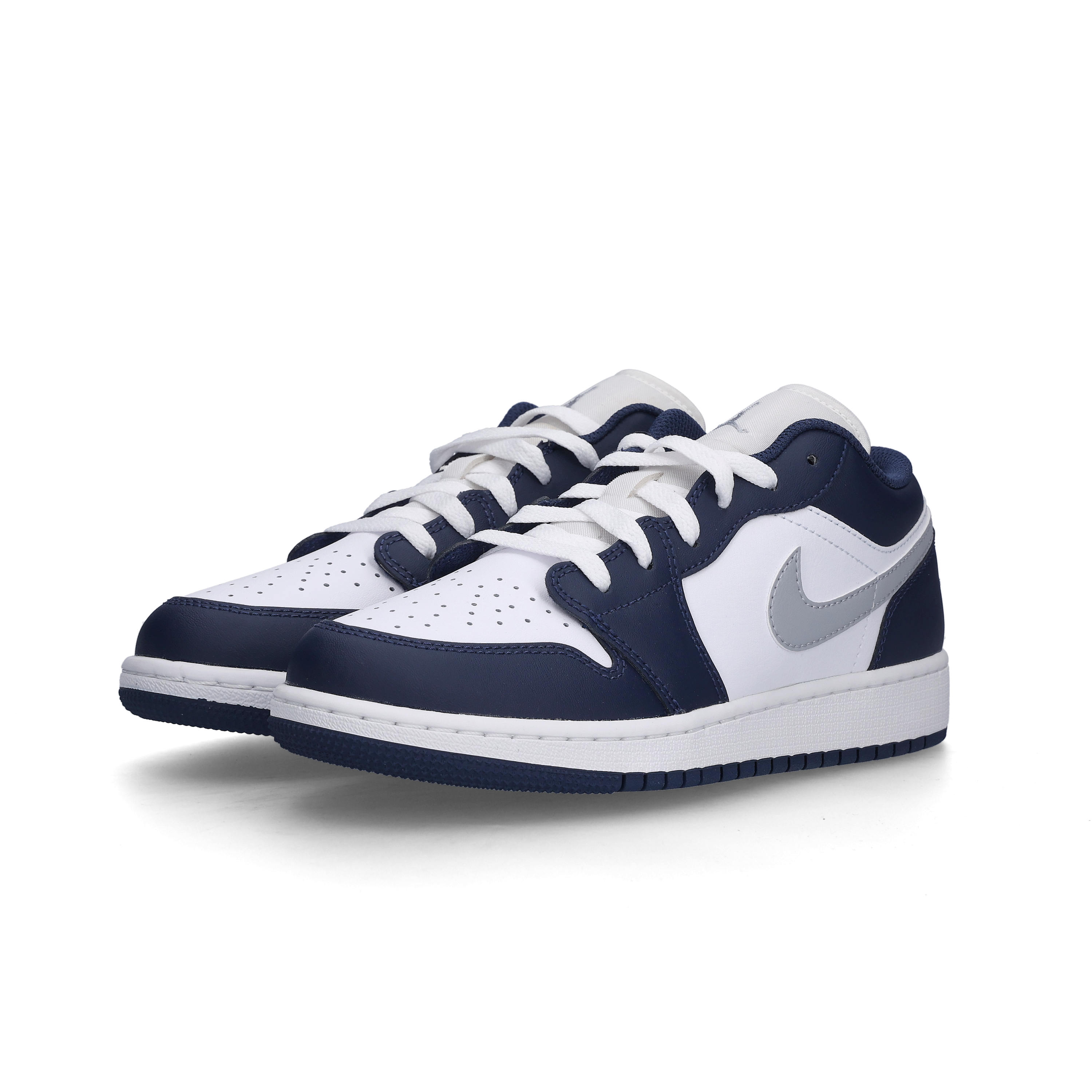 (GS) Jordan 1 Low White Midnight Navy