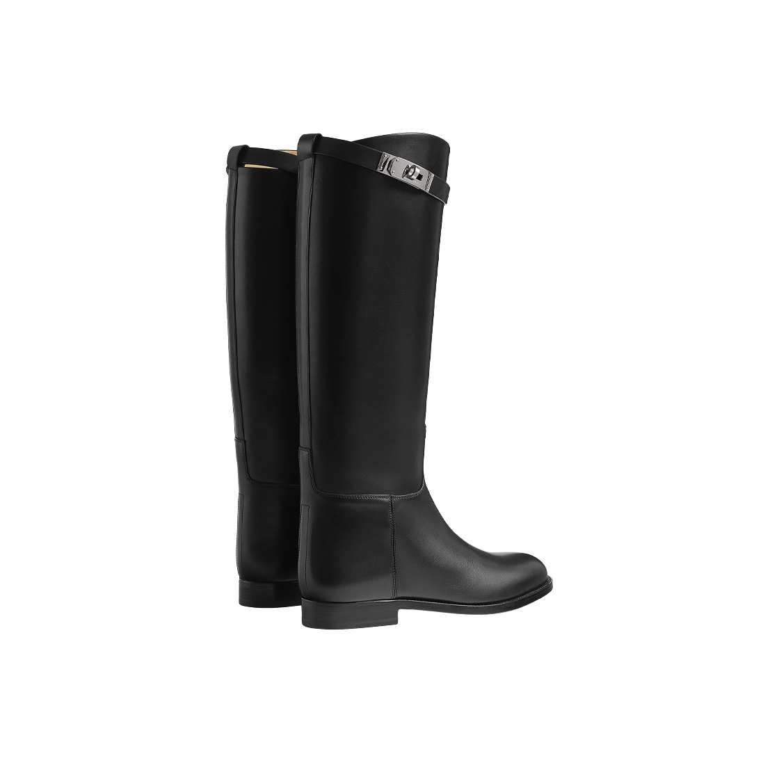 (W) 에르메스 점핑 쇼터 부츠 박스 카프스킨 & 팔라듐 하드웨어 누아((W) Hermes Jumping Shorter Boot Box Calfskin & Palladium Noir) - 3
