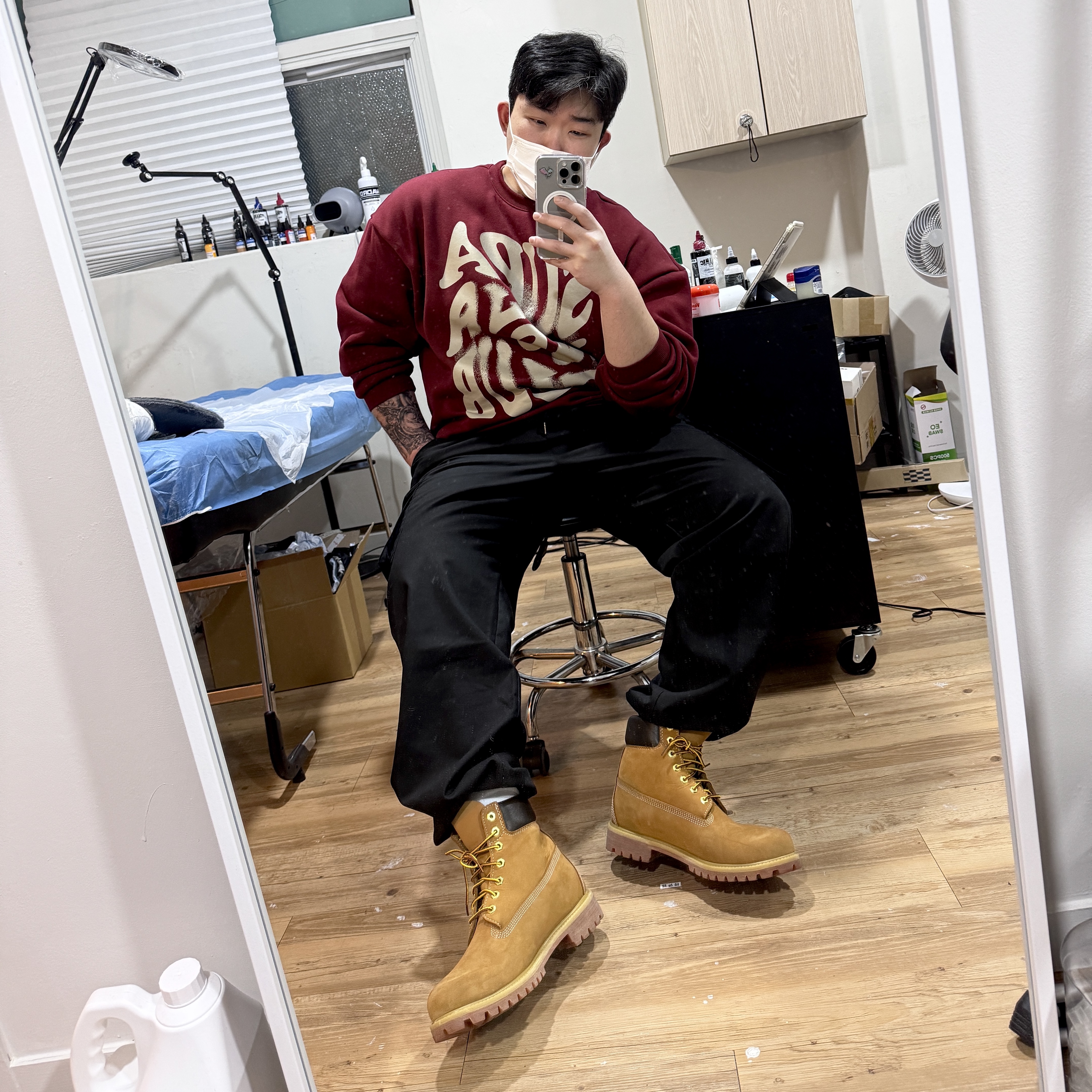 Timberland Premium 6 inch Waterproof Boot Wheat Nubuck - Wide 착용 스타일